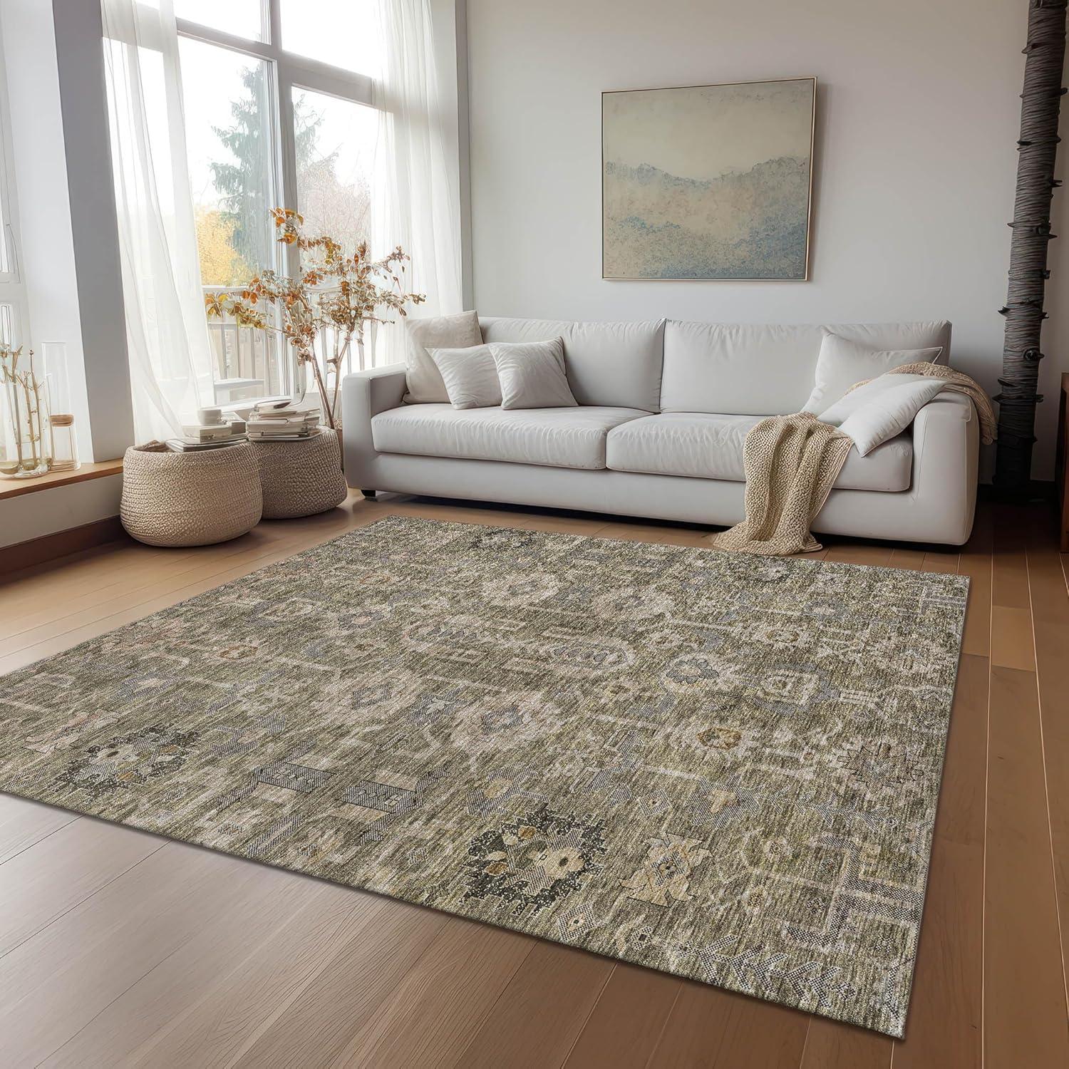Addison Rugs Chantille ACN697 Brown 2'6" x 3'10" Indoor Outdoor Area Rug, Easy Clean, Machine Washable, Non Shedding, Bedroom, Entry, Living Room, Dining Room, Kitchen, Patio Rug