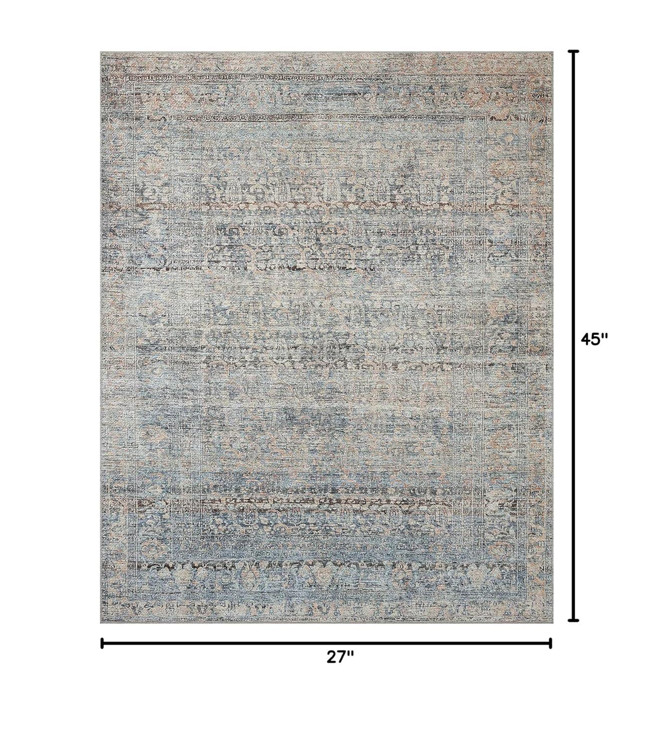 Amber Lewis x Loloi Amber Lewis x Loloi Billie Denim / Blush Area Rug