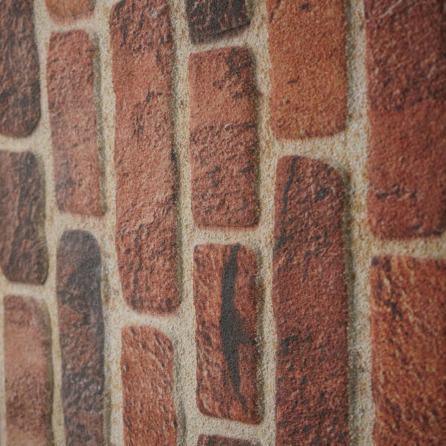 UPP Ultimate Premium Products 3D Brick Effect Wall Panels - Lightweight Styrofoam - Set of 9 Large Panels (20"x40") Covers 48 sq ft - Apply with Wall Adhesive - DIY Home Wall Cladding