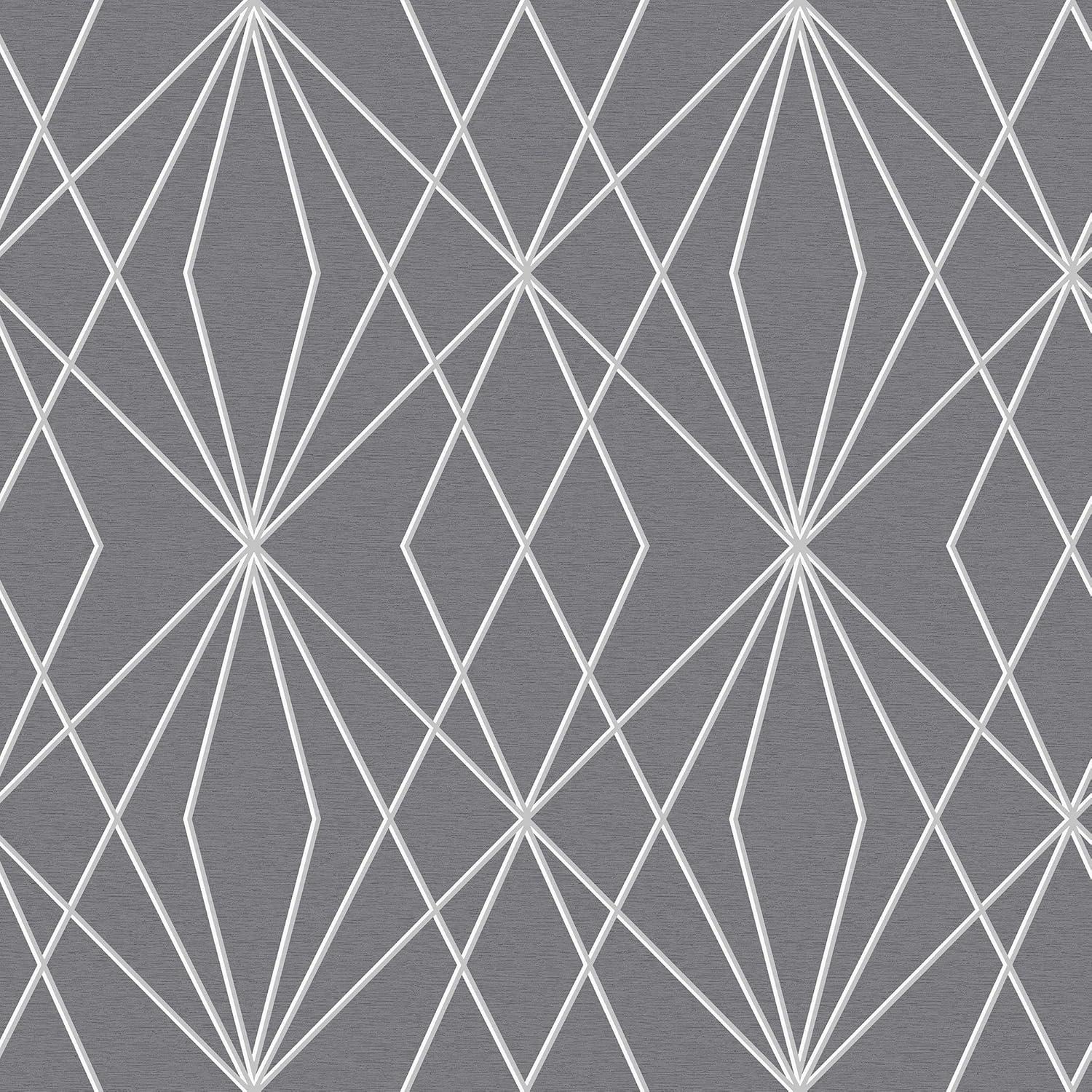 Transform Trellis Grey Peel and Stick Wallpaper