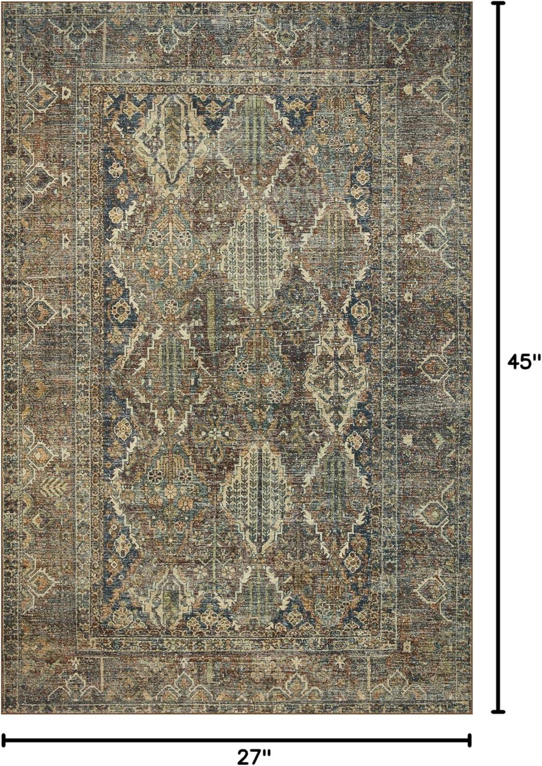 Banks III Rug by Magnolia Home by Joanna Gaines x Loloi - Spice and Blue / 2'3" x 3'9"