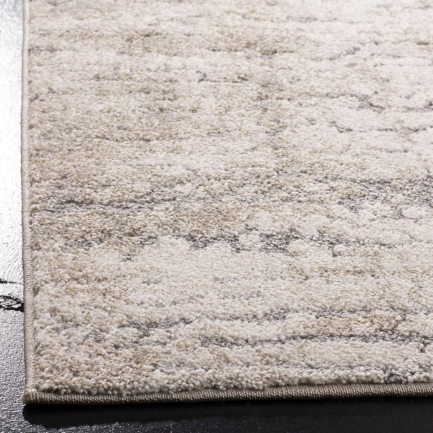 Spirit 100 SPR126 Power Loomed Indoor Runner Rug - Taupe/Ivory - 2'x6' - Safavieh