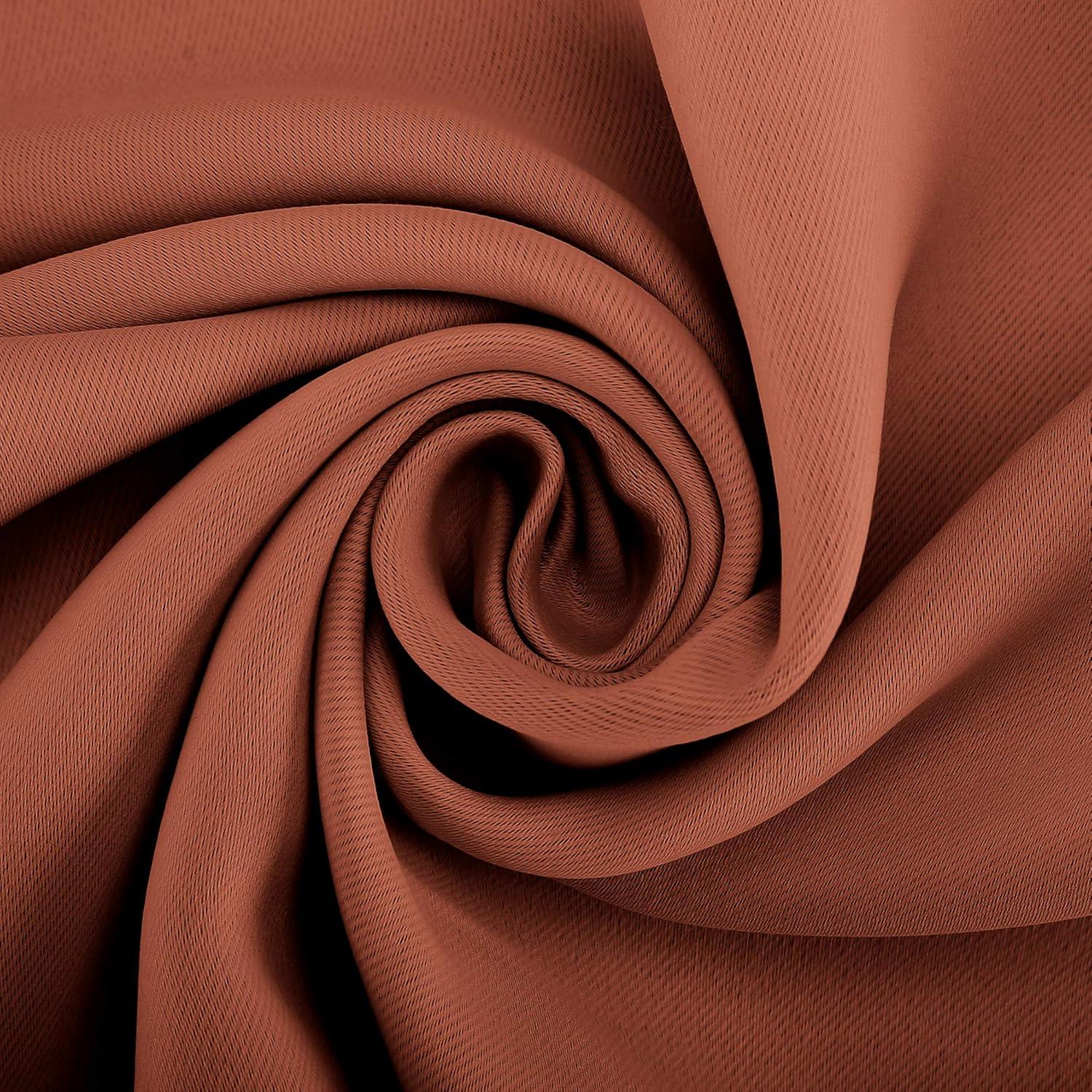 54"x84" Sun Zero Blackout Kenneth Energy Saving Grommet Curtain Panel Orange: Modern Brown Polyester Curtain