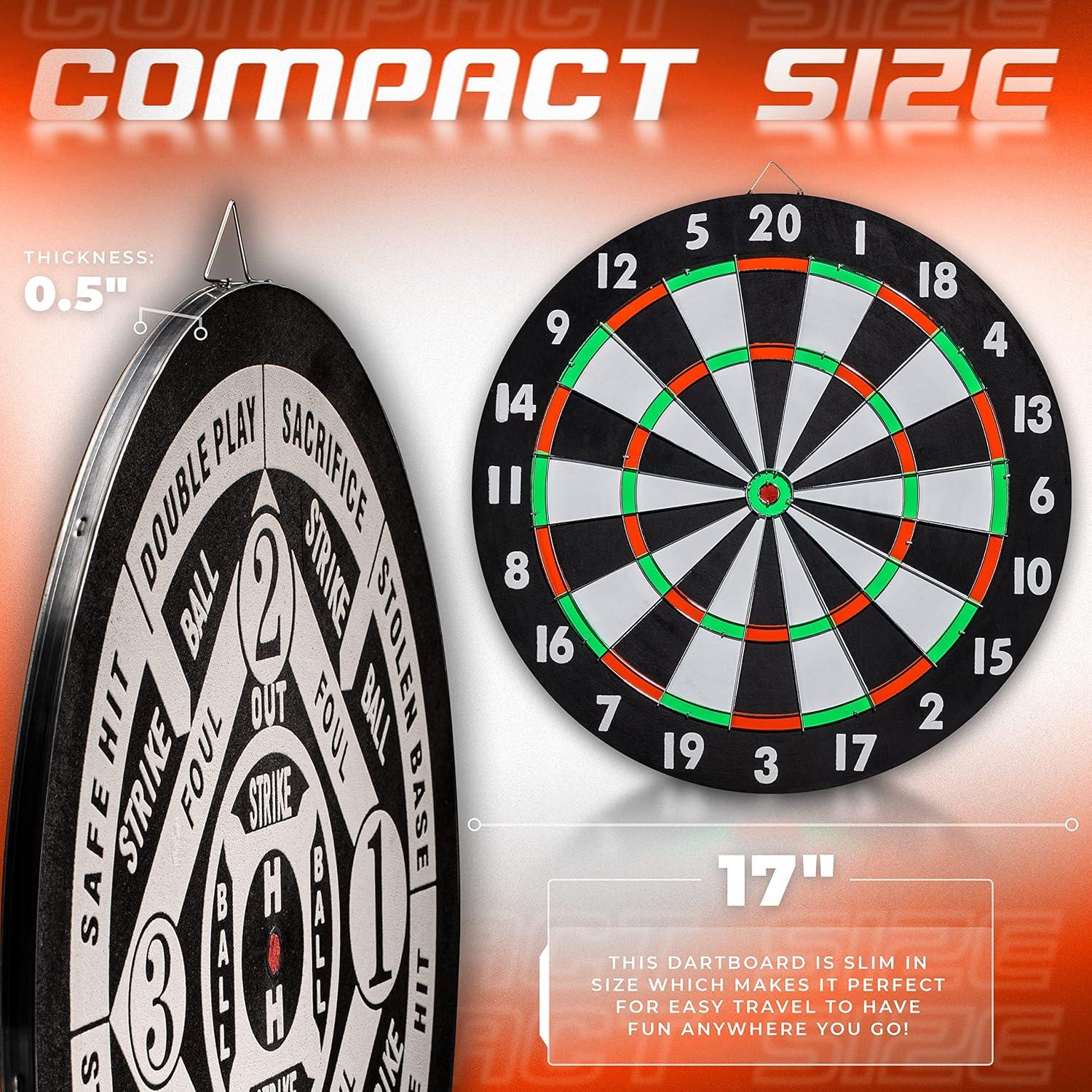 GSE Games & Sports Expert 18-Inch Baseball Dartboard with Darts