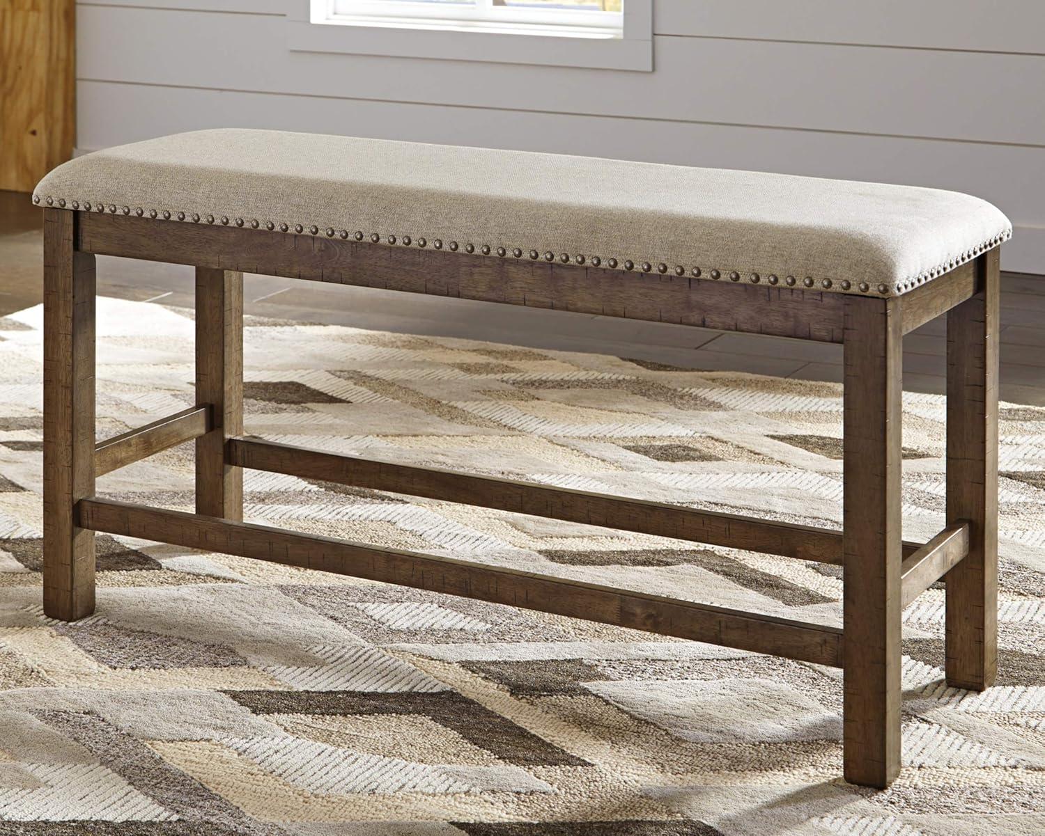 Signature Design by Ashley Casual Moriville Counter Height Dining Bench  Beige