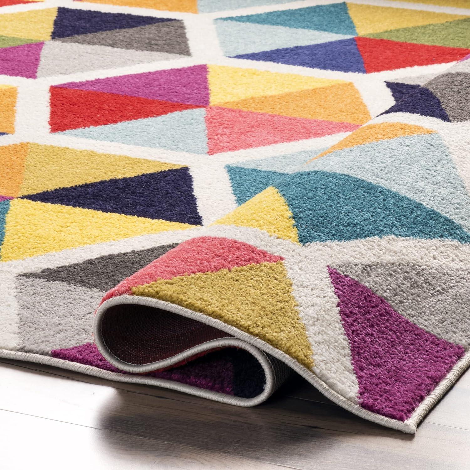 Maris Multicolor Geometric 5x8 Polypropylene Area Rug