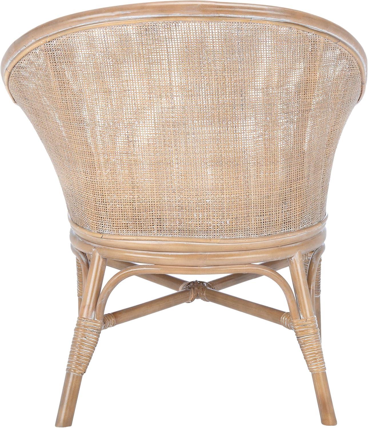 Dustin Rattan Accent Chair W/ Cushion  - Safavieh