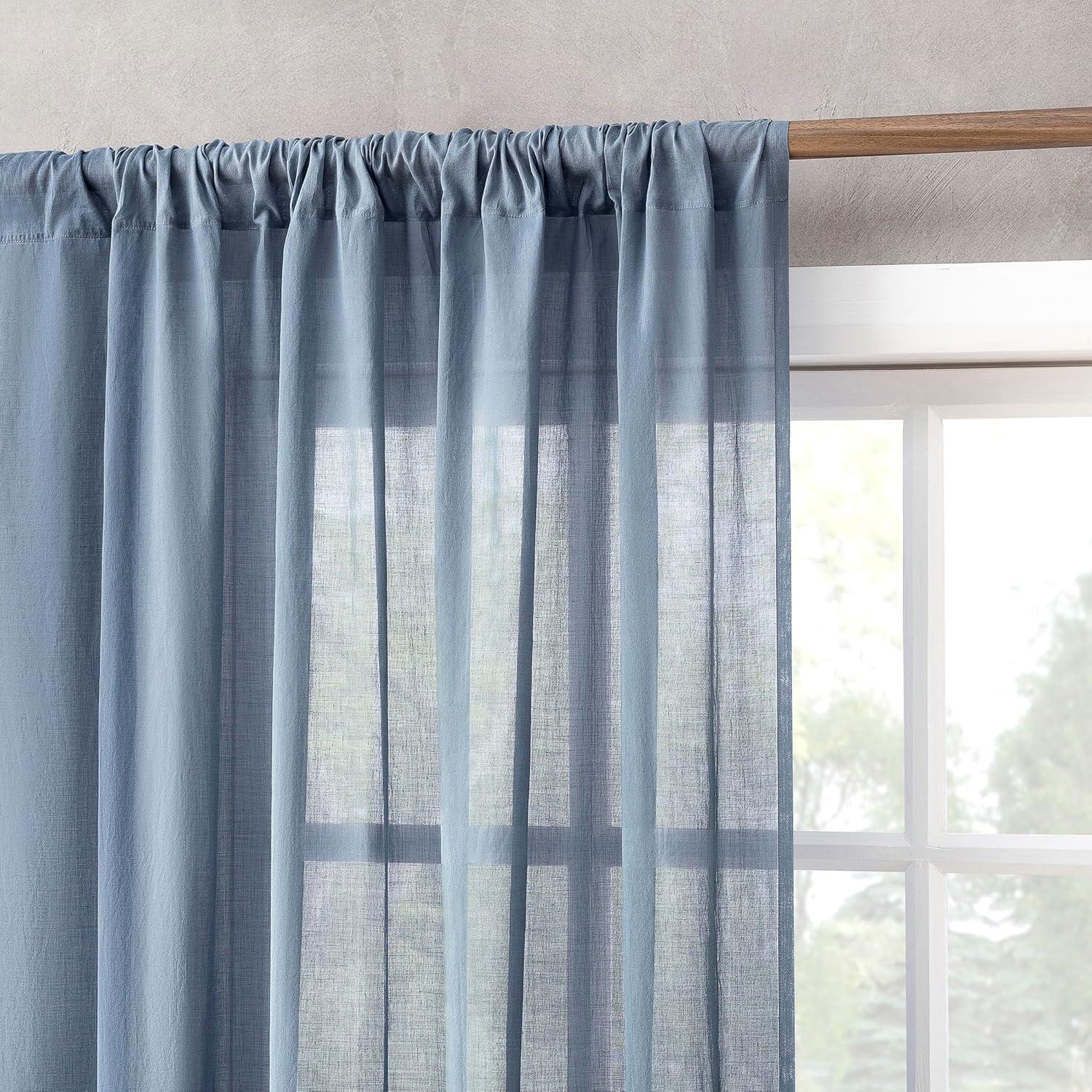 Wayfair Basics® 100% Cotton Sheer Rod Pocket Curtain Panel & Reviews | Wayfair