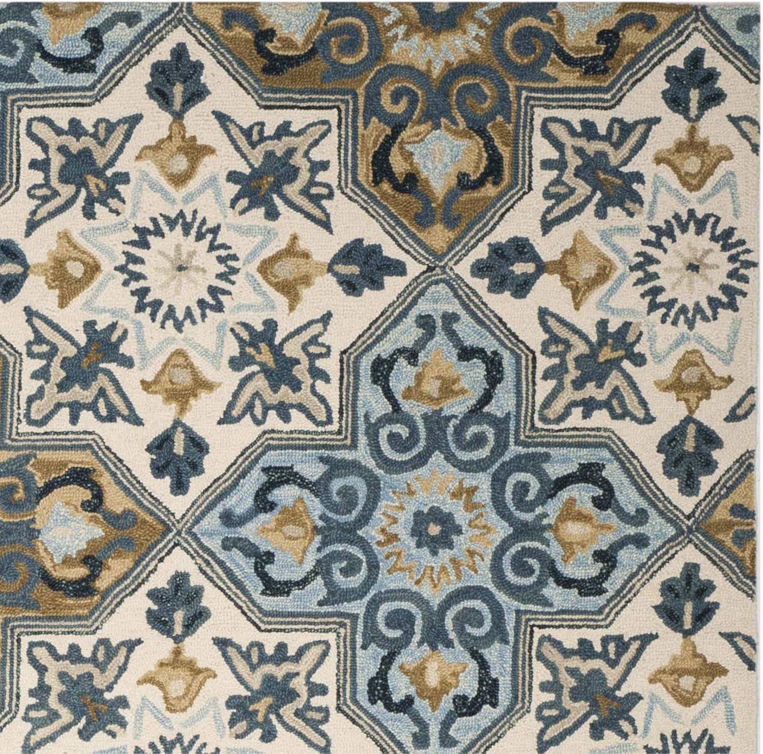 Suzani SZN380 Hand Hooked Indoor Area Rug  - Safavieh