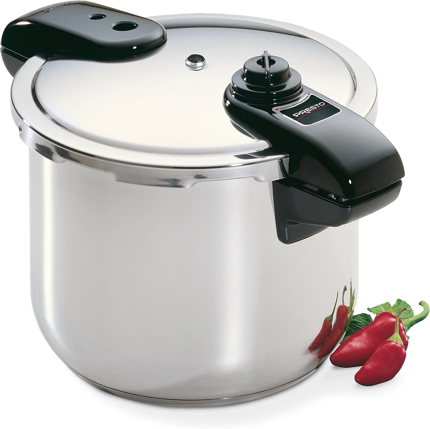 PRESTO 8 qt Stainless Steel Stovetop Quart Pressure Cooker