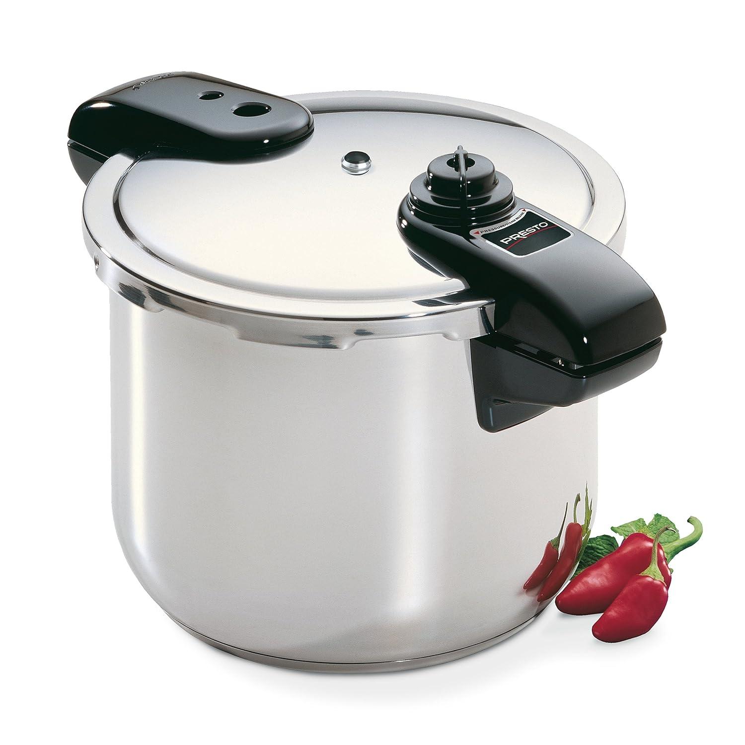 PRESTO 8 qt Stainless Steel Stovetop Quart Pressure Cooker