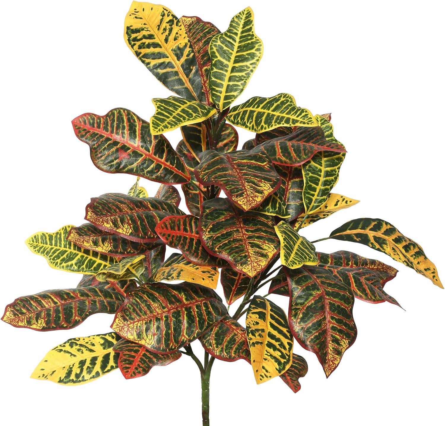 34 in. Cronton Plant Leaves - Green