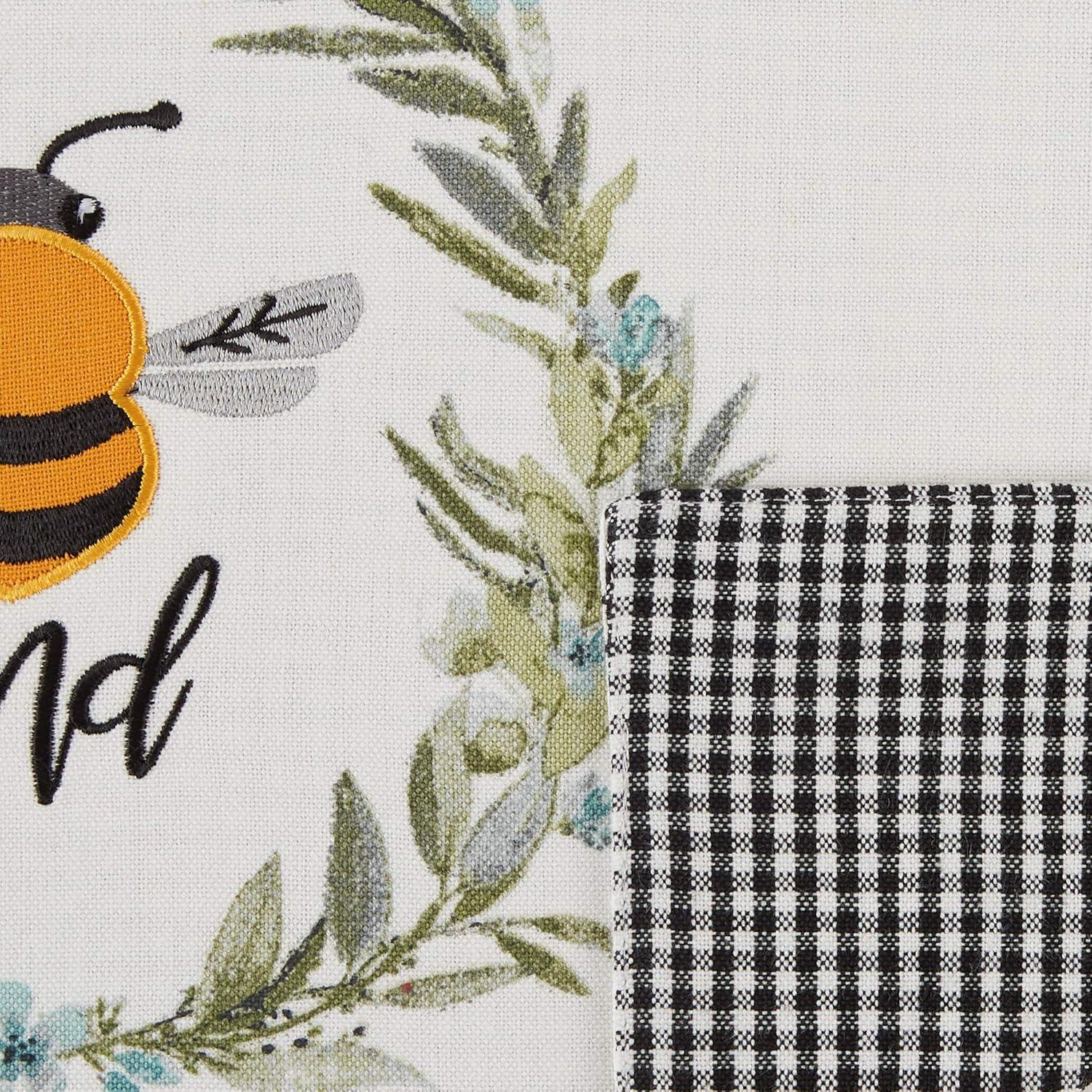 DII Bee Kind Reversible Embellished  Multi-Color Placemat (Set of 4) 13x19