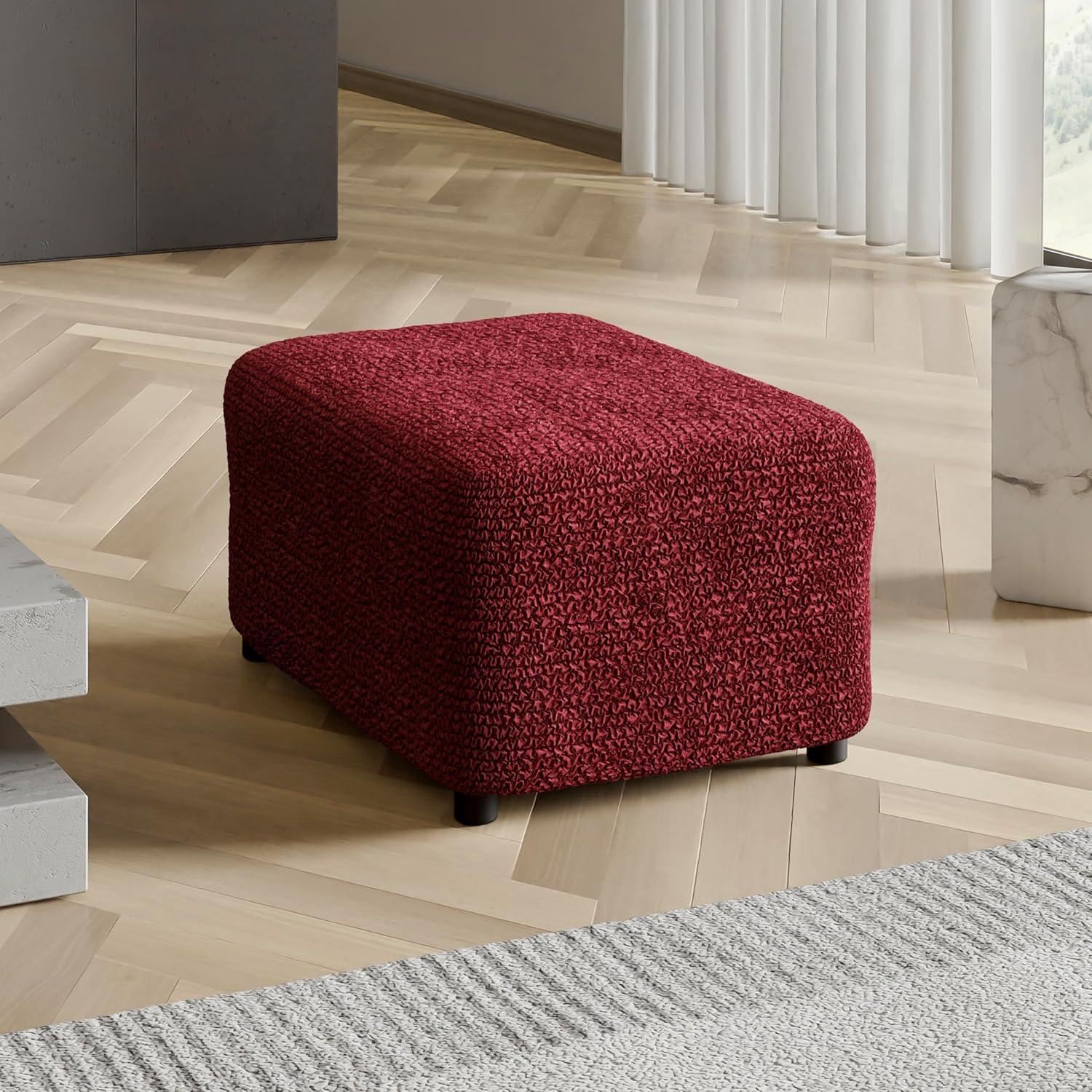 Stretchy Slipcover for Ottoman - Easy to Clean & Durable - Microfibra Collection