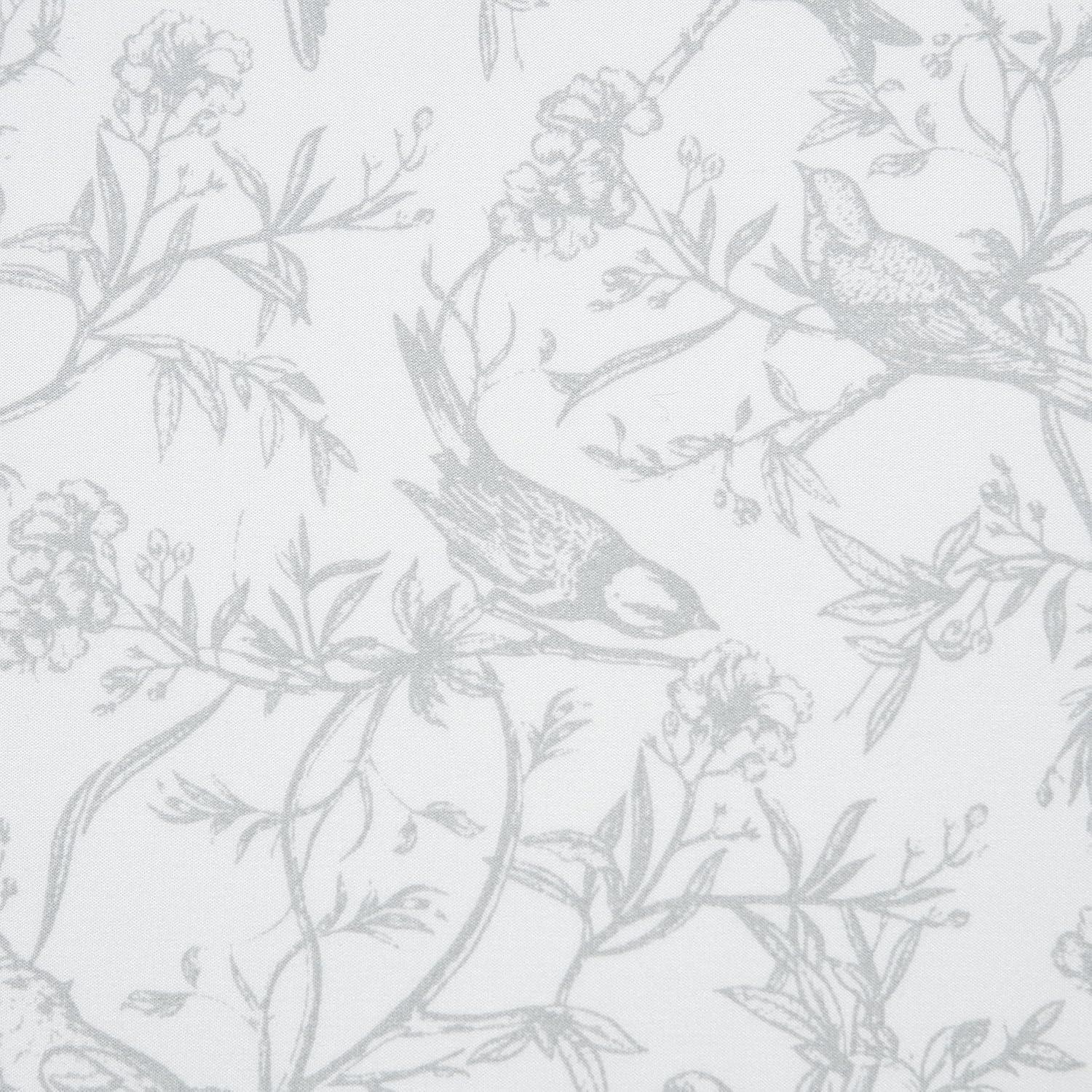 Chanasya Sage Birds Botanical Toile Print Microfiber Sheet Set