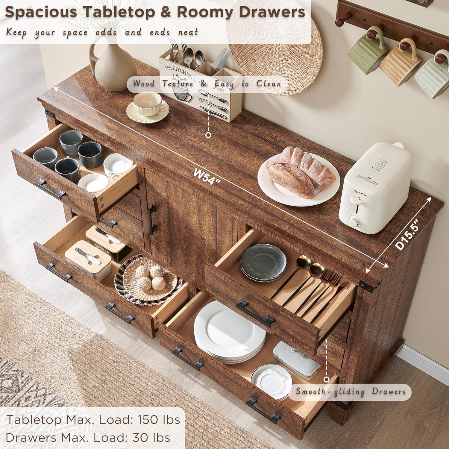 Nightstand with Charging Station & 2 Drawers, Farmhouse 18" Wide Night Stand, Rustic End Table for Bedroom, Reclaimed Barnwood