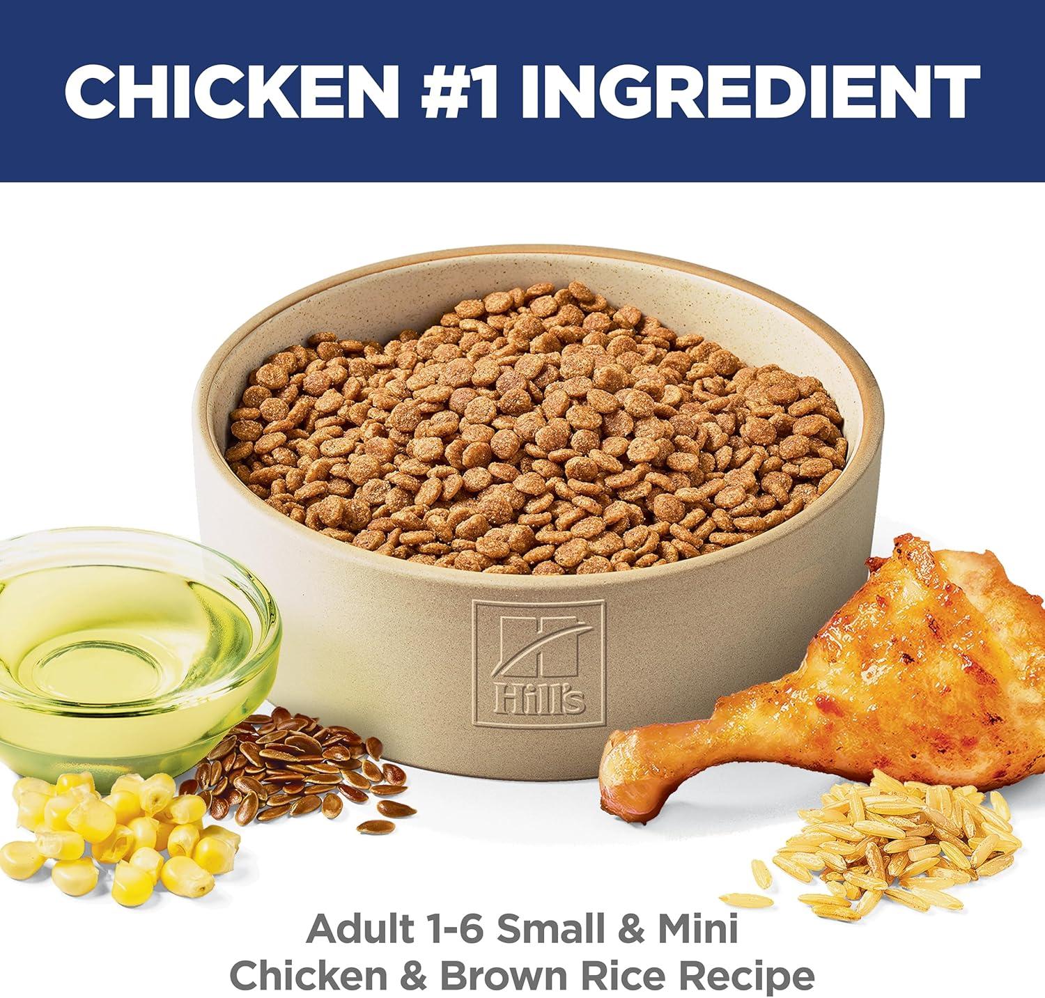 Small & Mini Adult Chicken and Brown Rice Dry Dog Food, 4.5 lb