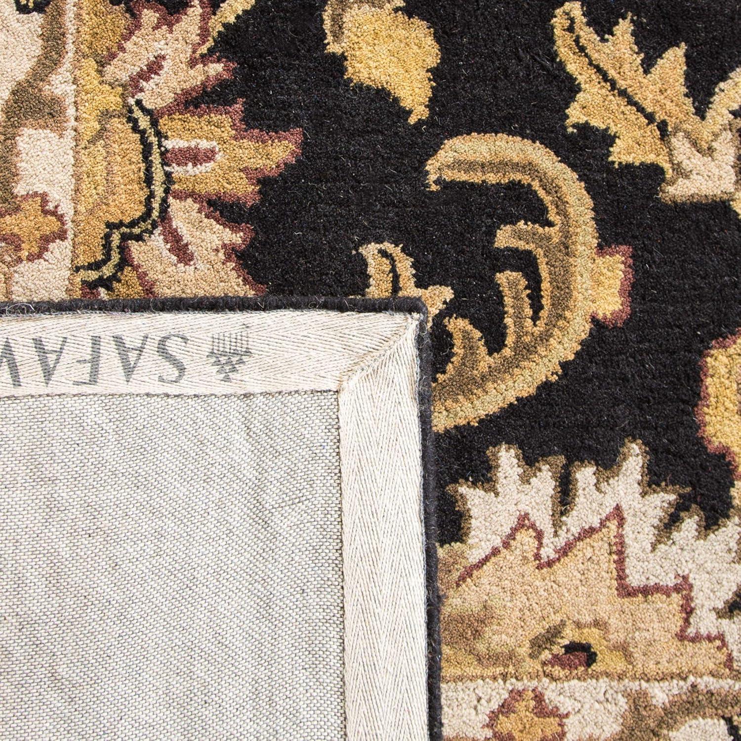 Classic CL252 Hand Tufted Runner Rug - Black/Gold - 2'3"x8' - Safavieh.