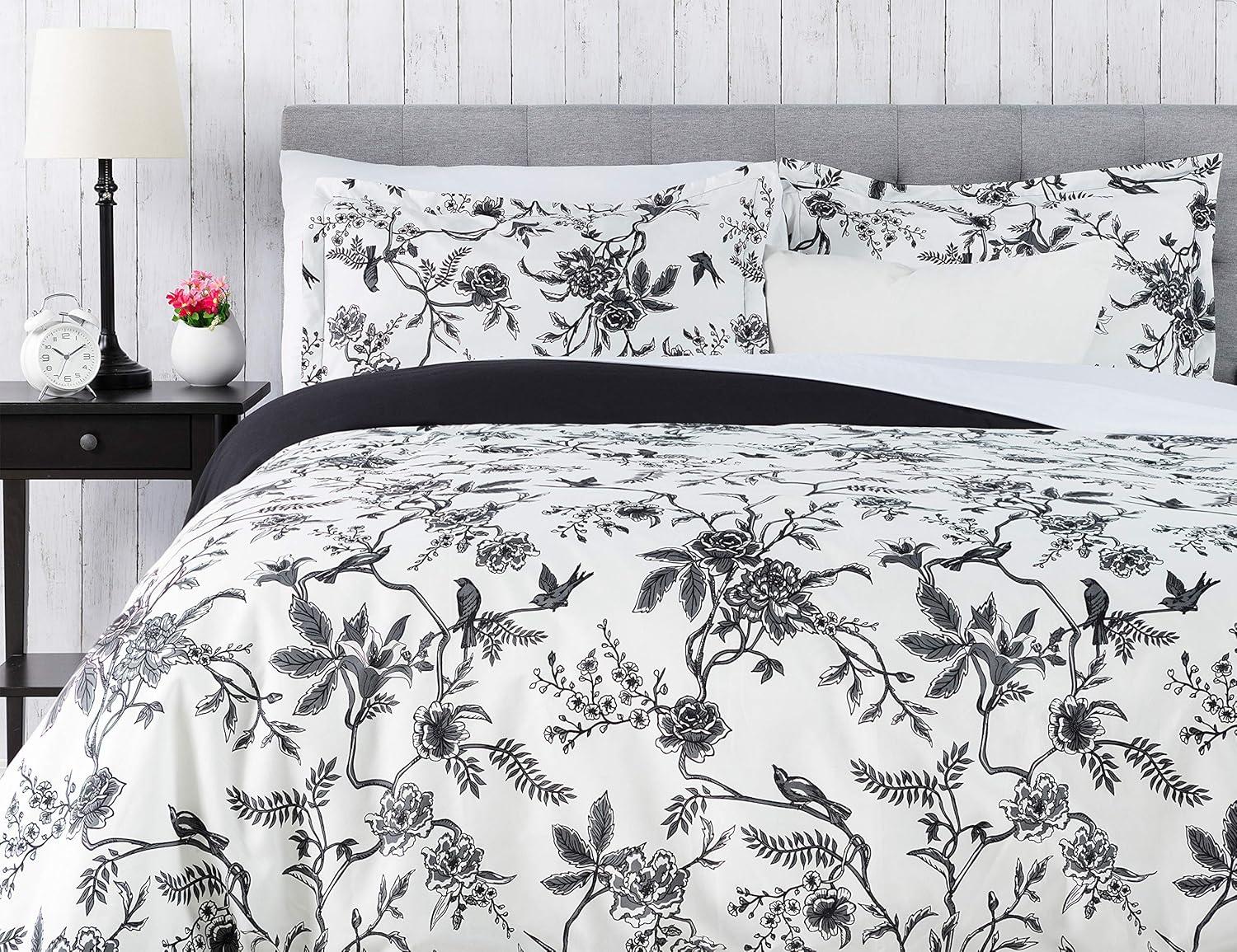 Chanasya Microfiber Reversible 3 Piece Duvet Cover Set
