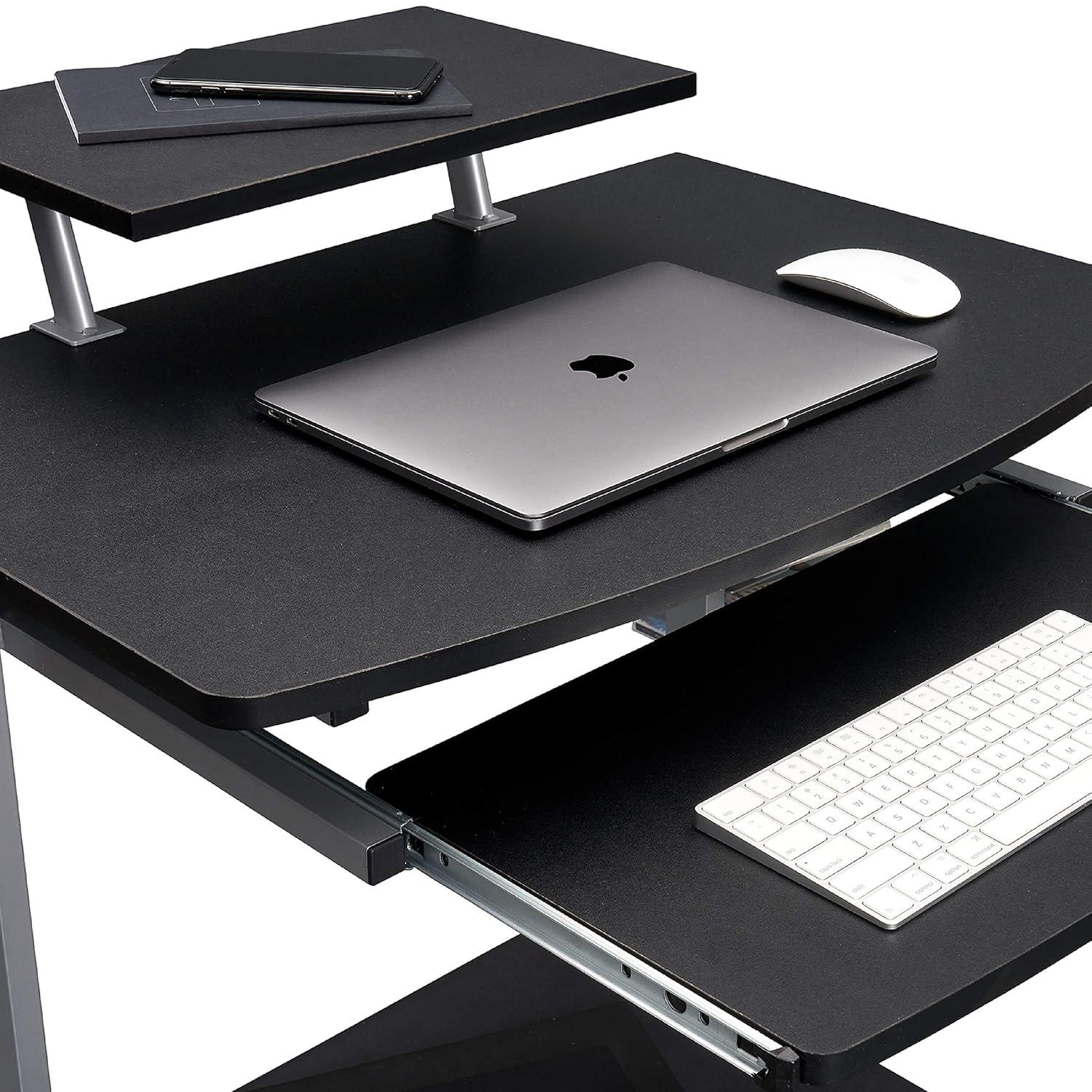 Techni Mobili Solid Wood Top Metal Base Standing Desk
