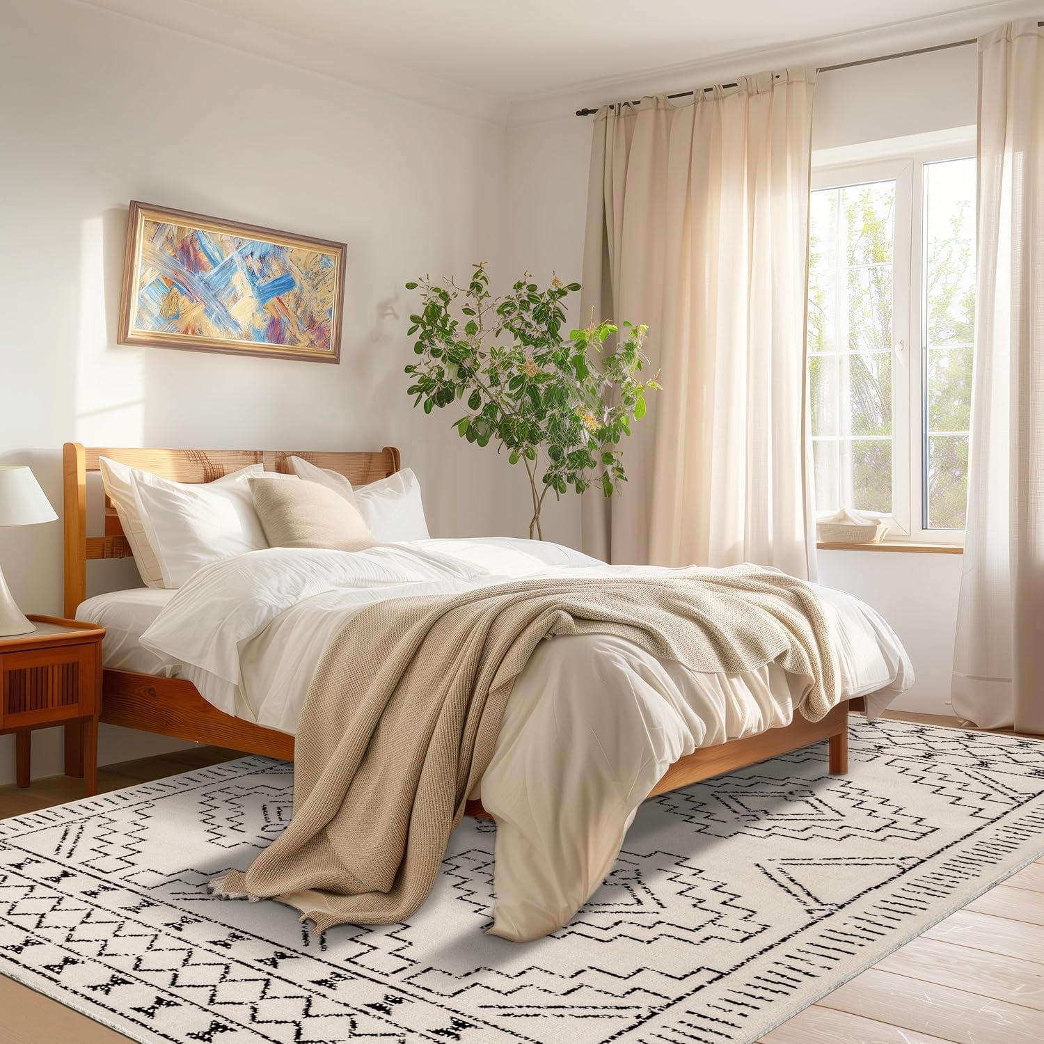 Kateshia Moroccan HYPE Boho Vintage Diamond Cream/Gray Rug