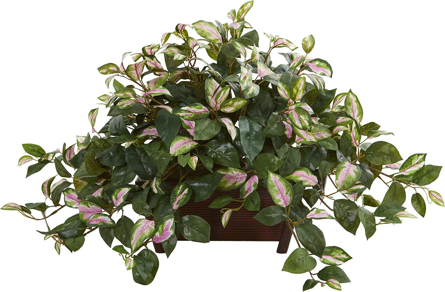 Nearly Natural Hoya 16-in Artificial Plant in Decorative Planter