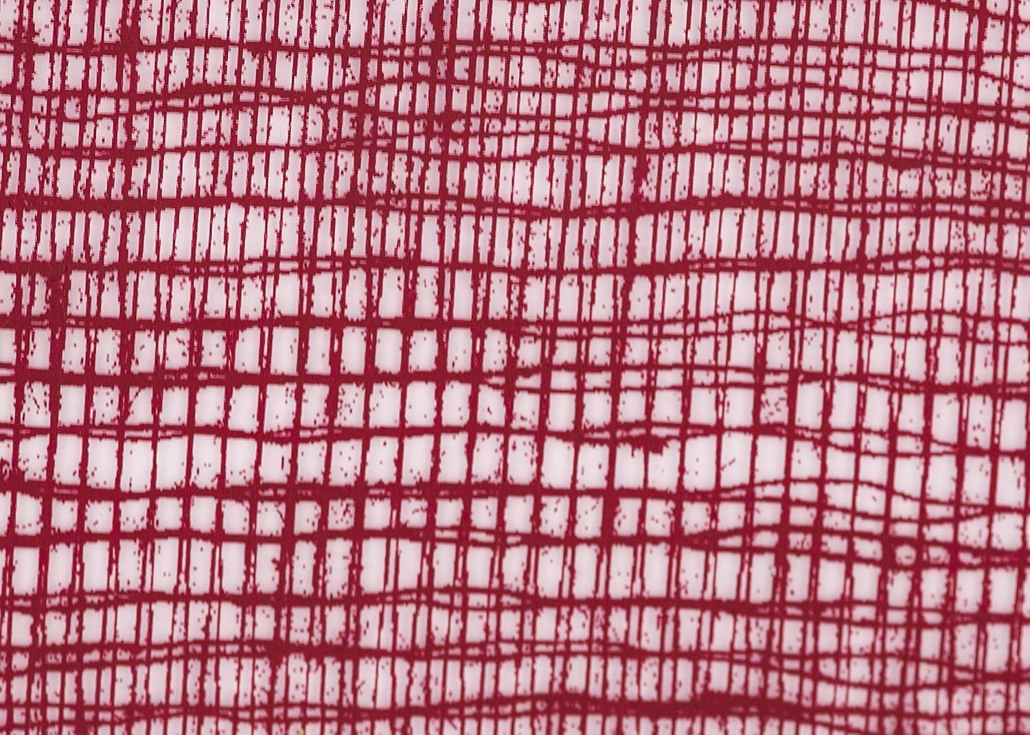 modern-twist 14 x 16 Silicone Placemat, BPA, PVC-Free Table Mat, Dishwasher Safe, Linen Print in Cranberry, Pack of 1