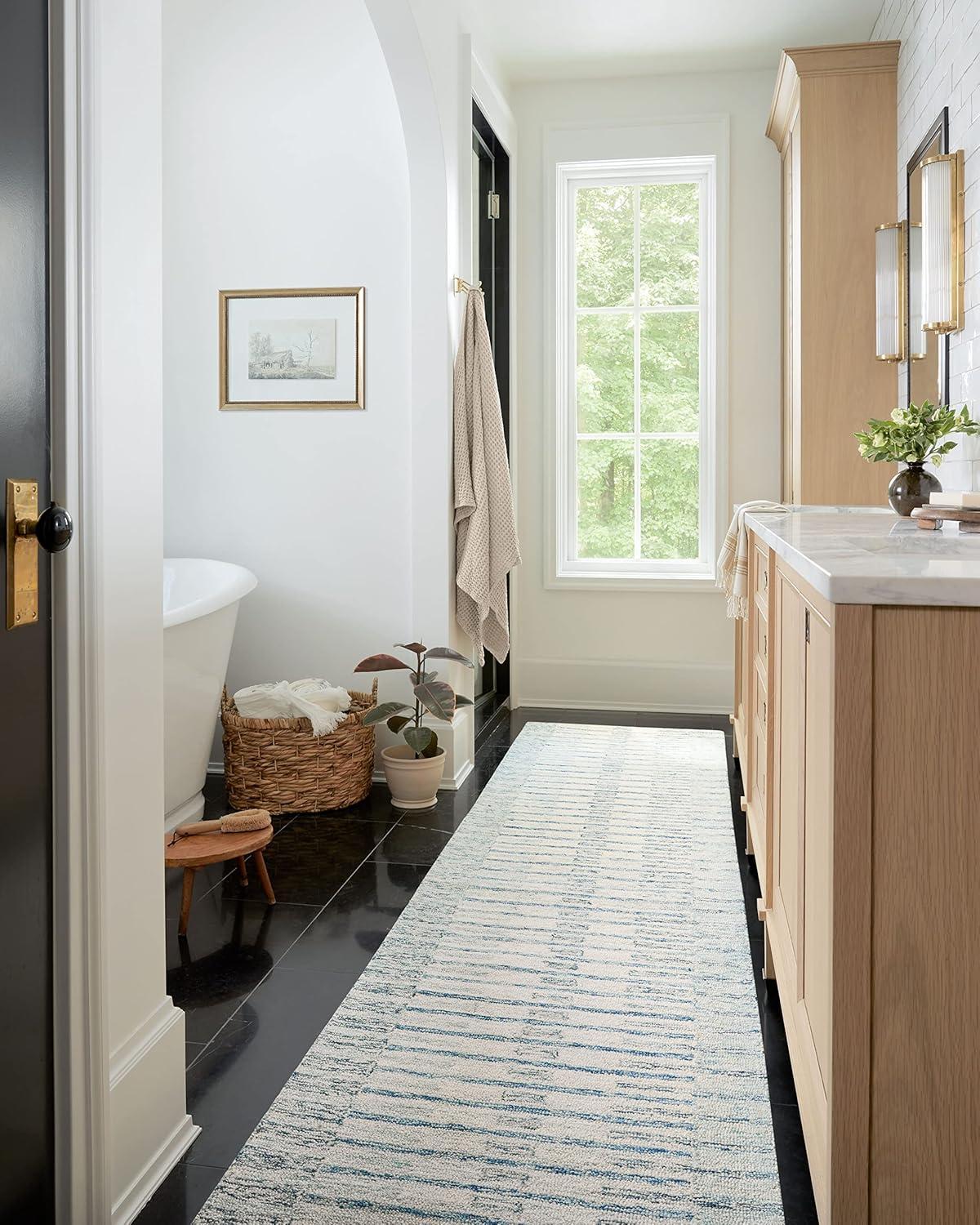 Chris Loves Julia x Loloi Chris Loves Julia x Loloi Chris Collection CHR-01 Ivory / Denim, Transitional  Area Rug