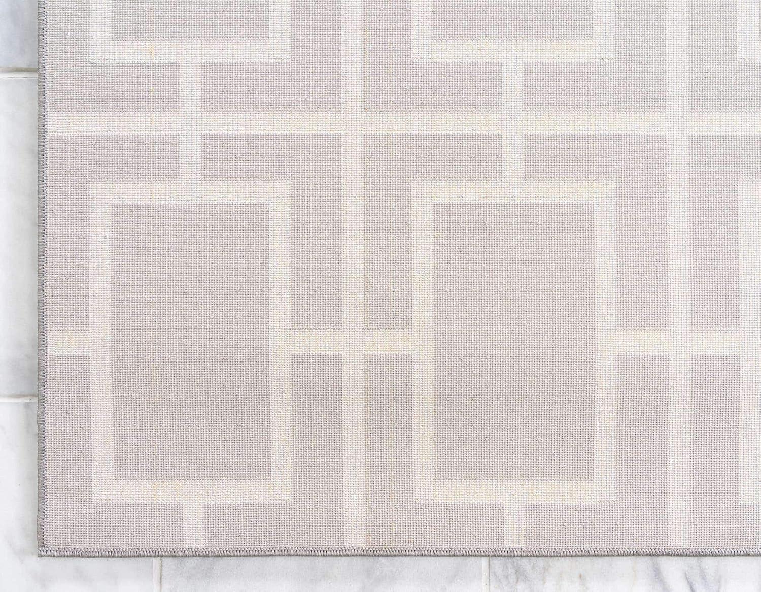 Glam Geometric Gray Silver Area Rug