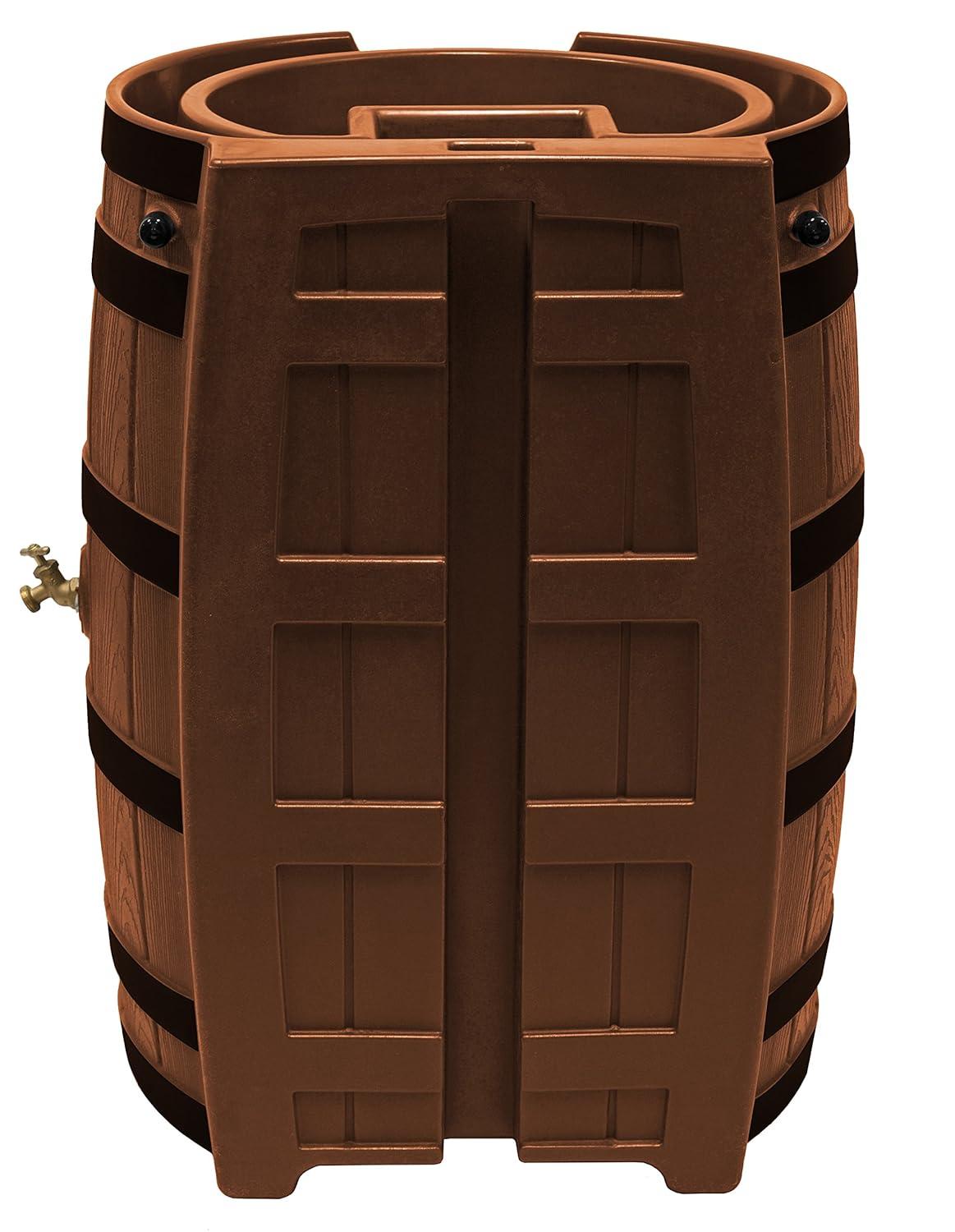 Good Ideas Good Ideas 65 Gallons Resin Drainable Dual Overflow Rain Barrel