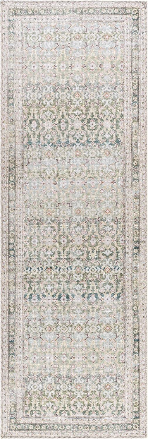 Our PNW Home x Livabliss Our PNW Home x Livabliss Machine Washable Oriental Boho Olive Area Rug