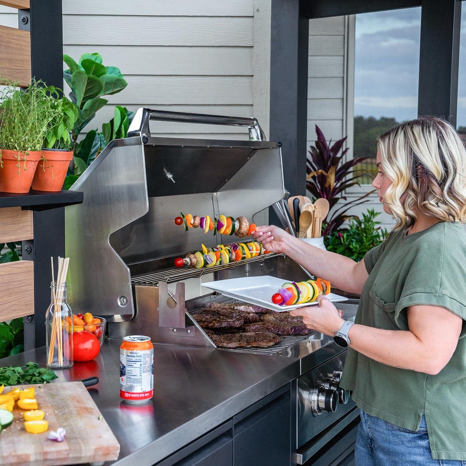 Backyard Discovery Fusion Flame Outdoor Kitchen, Grill, and Refrigerator