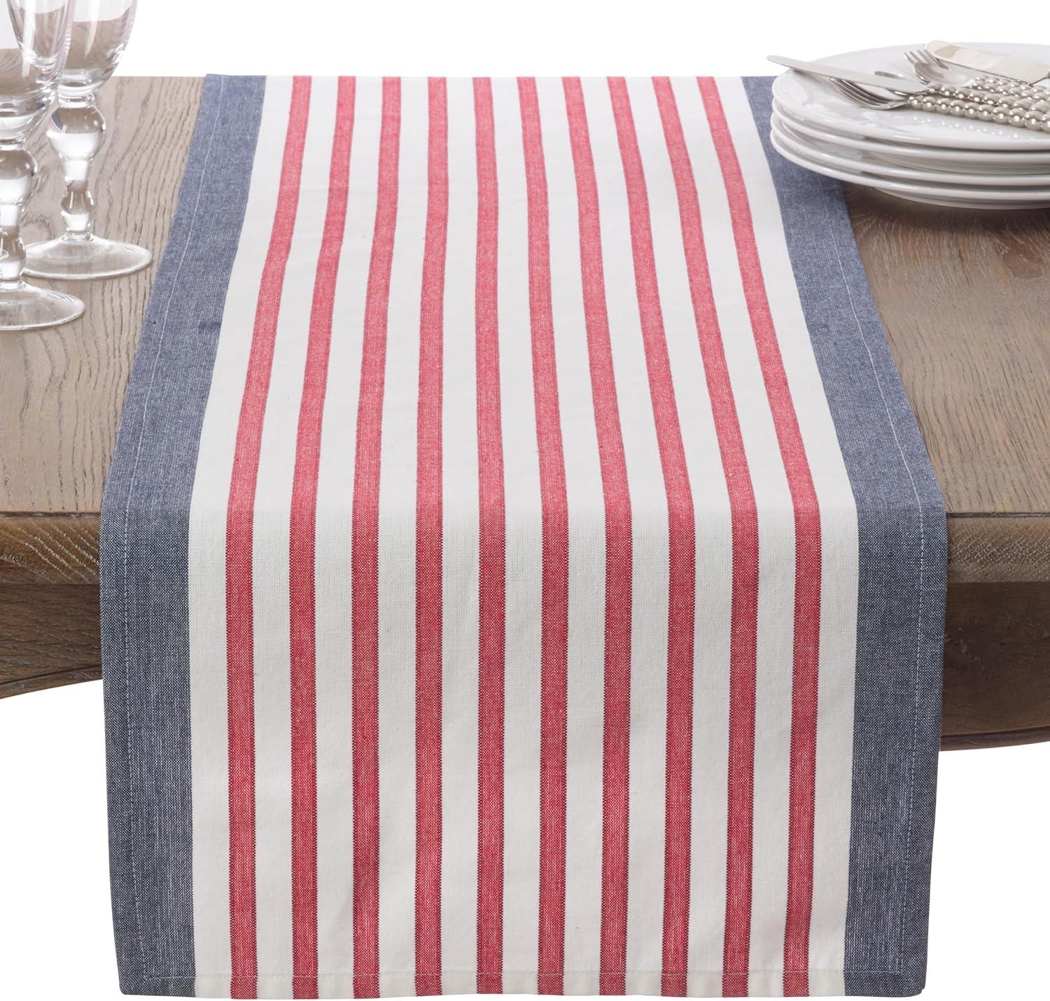 Hbard Striped Independence Day Table Runnner