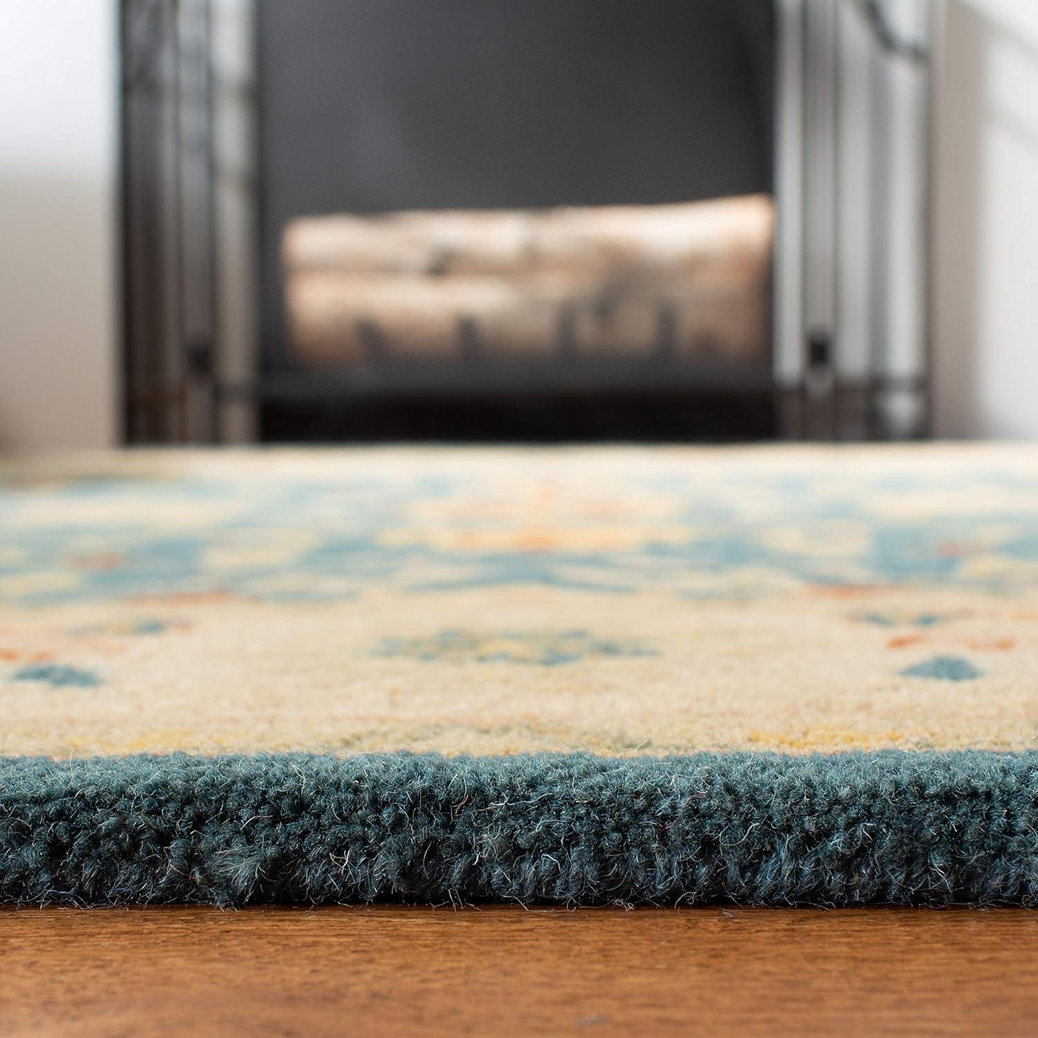 Antiquity AT14 Hand Tufted Indoor Area Rug - Blue - 8'3"x11' - Safavieh