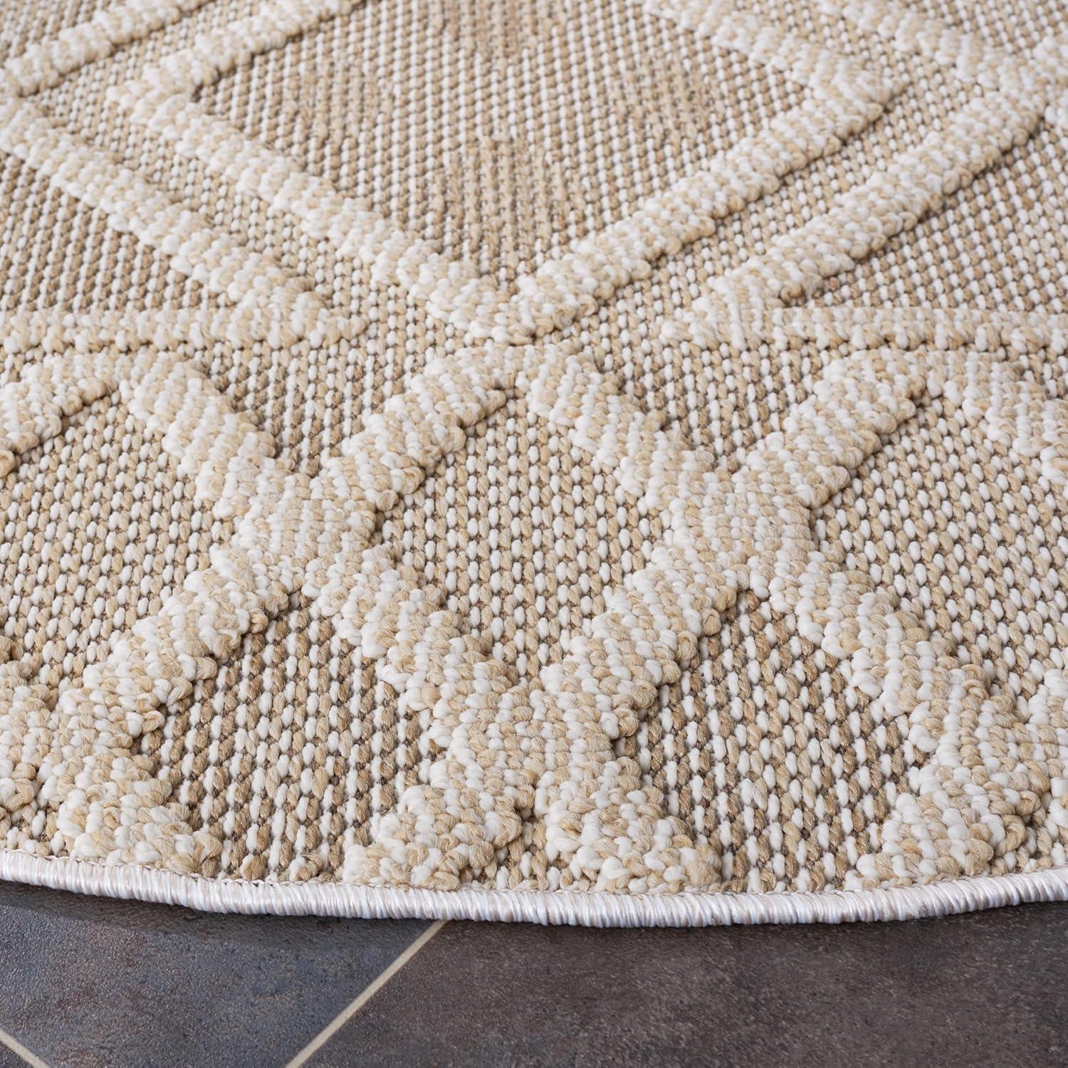 Global GLB404 Power Loomed Indoor Area Rug - Beige/Ivory - 8'x10' - Safavieh