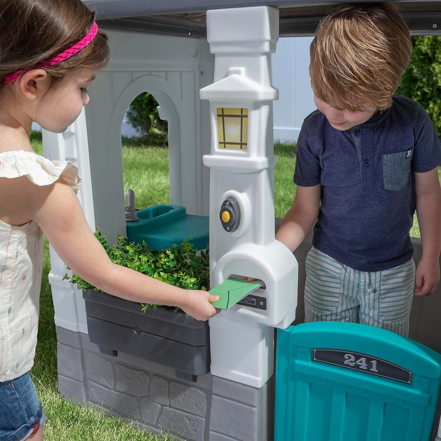Step2 Step2 Neat & Tidy Cottage Homestyle Edition Kids Outdoor Playhouse for Toddlers