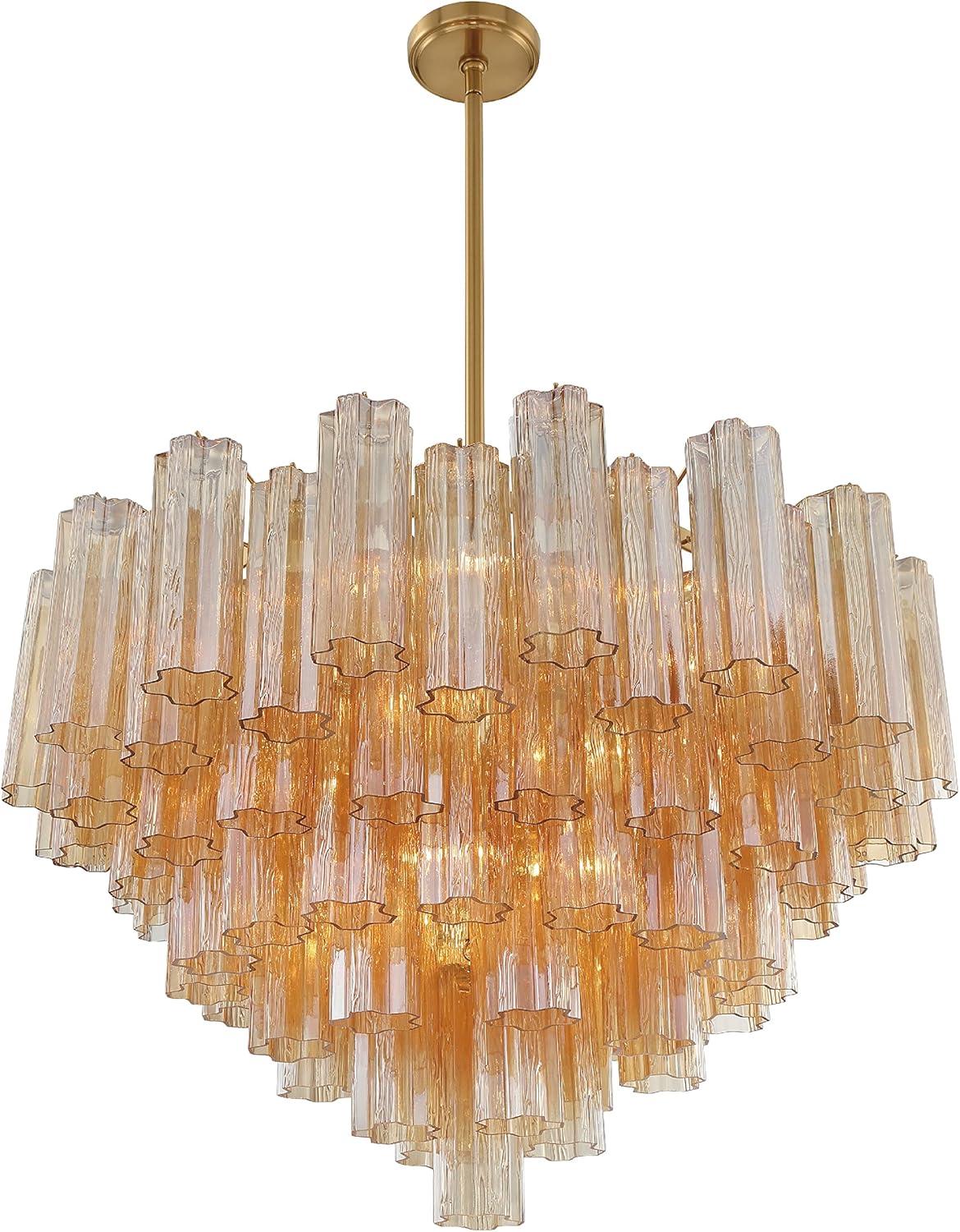 Crystorama Lighting Addis 16 - Light Chandelier in  Aged Brass