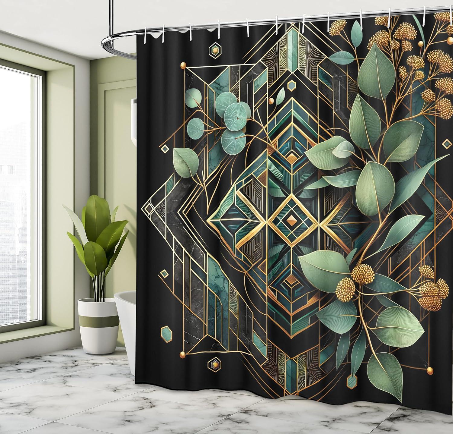 Ambesonne Floral Shower Curtain with Hooks Included