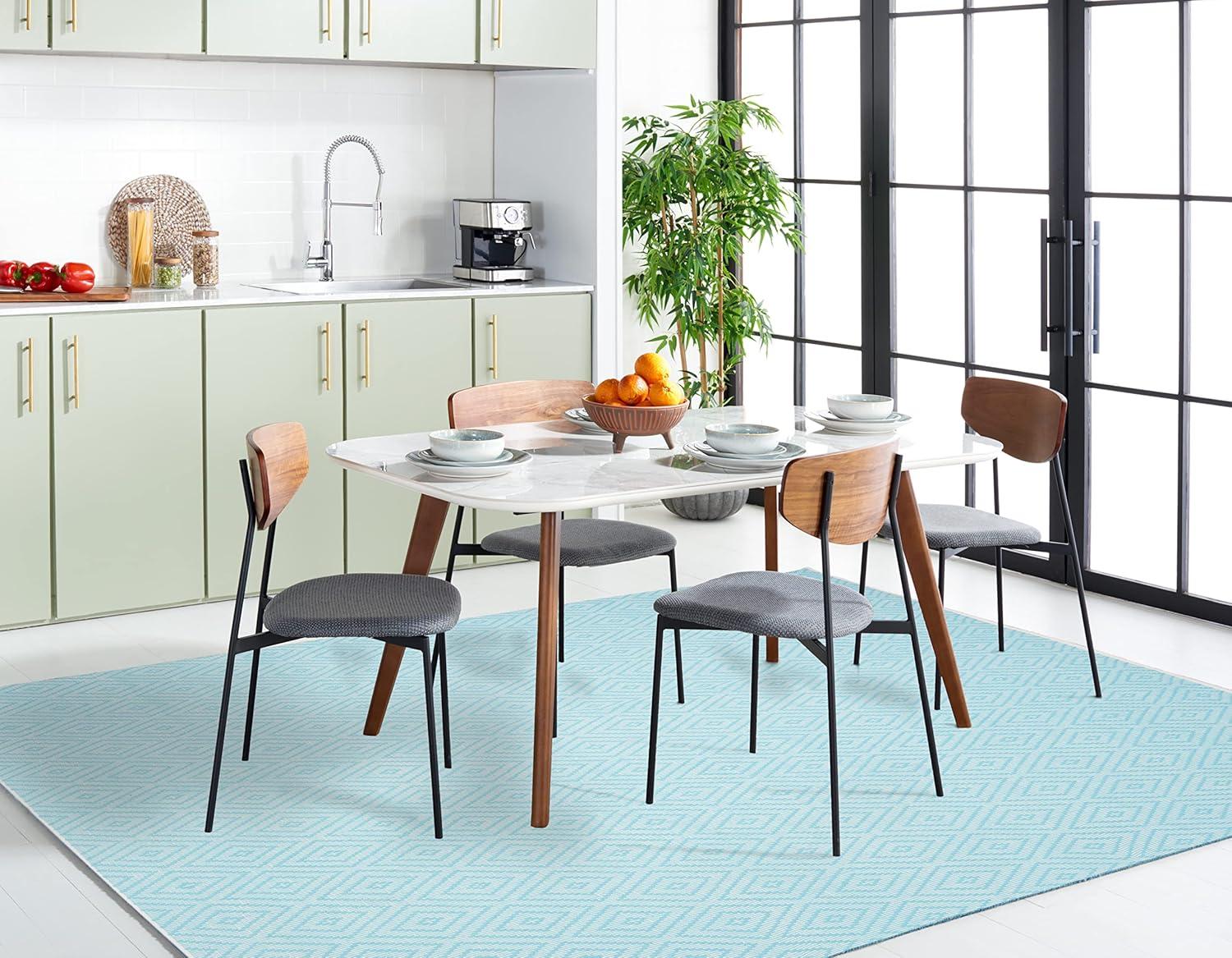 Montauk MTK811 Hand Woven Indoor Accent Rug - Turquoise/Ivory - 3'x5' - Safavieh.