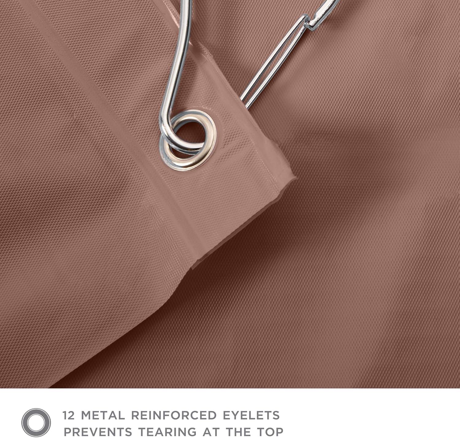 Bath Bliss Heavy Shower Liner with Weighted Hem in Chocolate