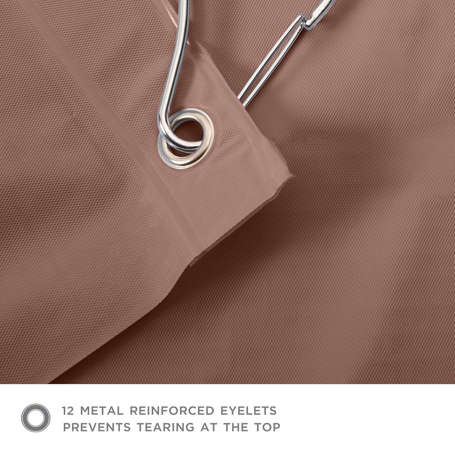 Bath Bliss Heavy Shower Liner with Weighted Hem in Chocolate