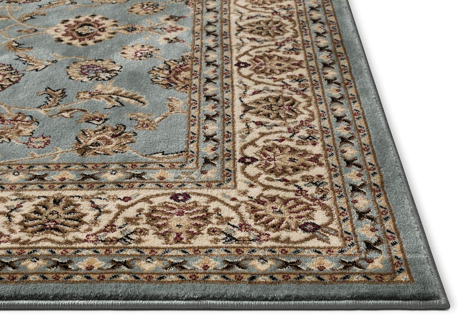 Well Woven Barclay Sarouk Traditional Oriental Panel Light Blue 3'11" x 5'3" Area Rug