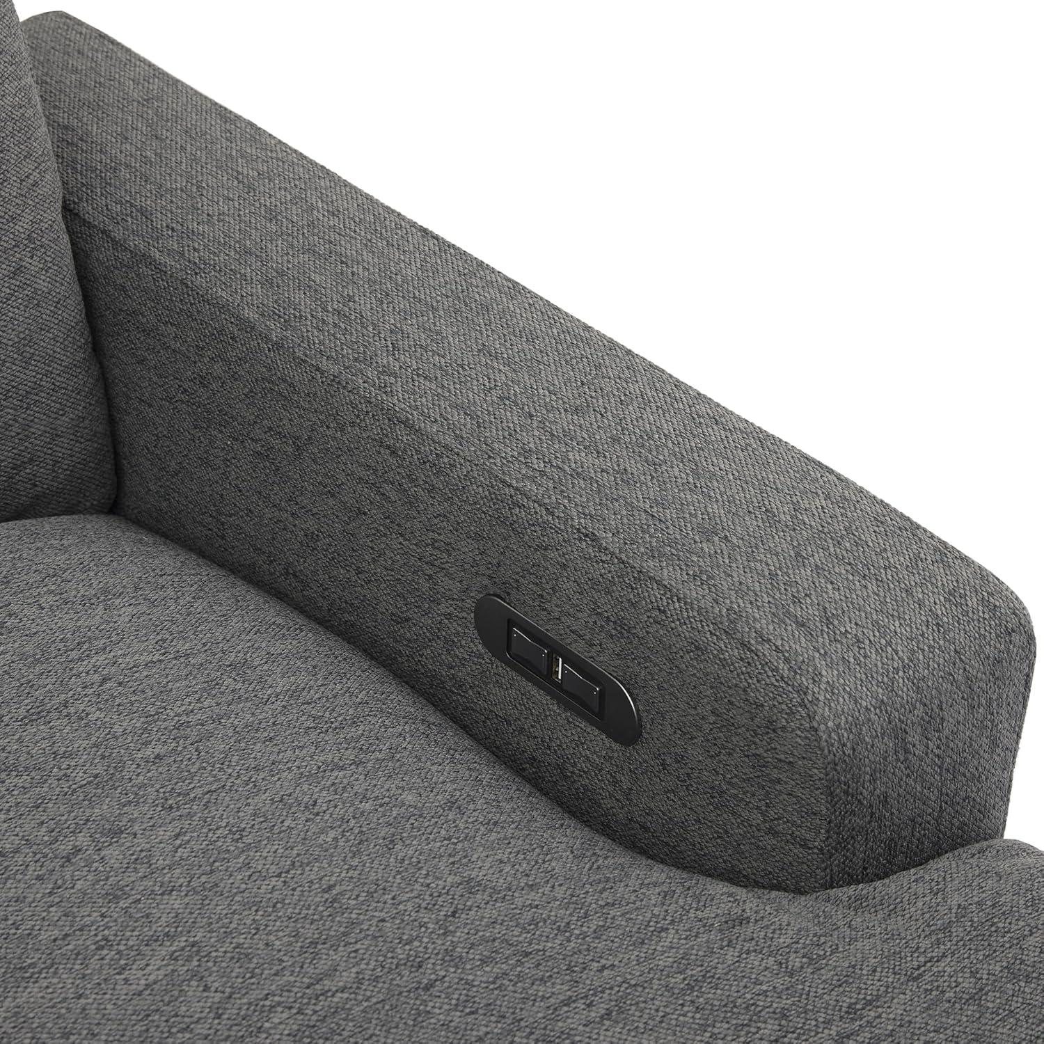 LUMISOL Large Corduroy Fabric Sofa Couch with Ottoman for Living Room, L Shaped Sectional Sofa Couch, 98" L Modular Corner Sectional Sofa for Spacious Space Office, Beige