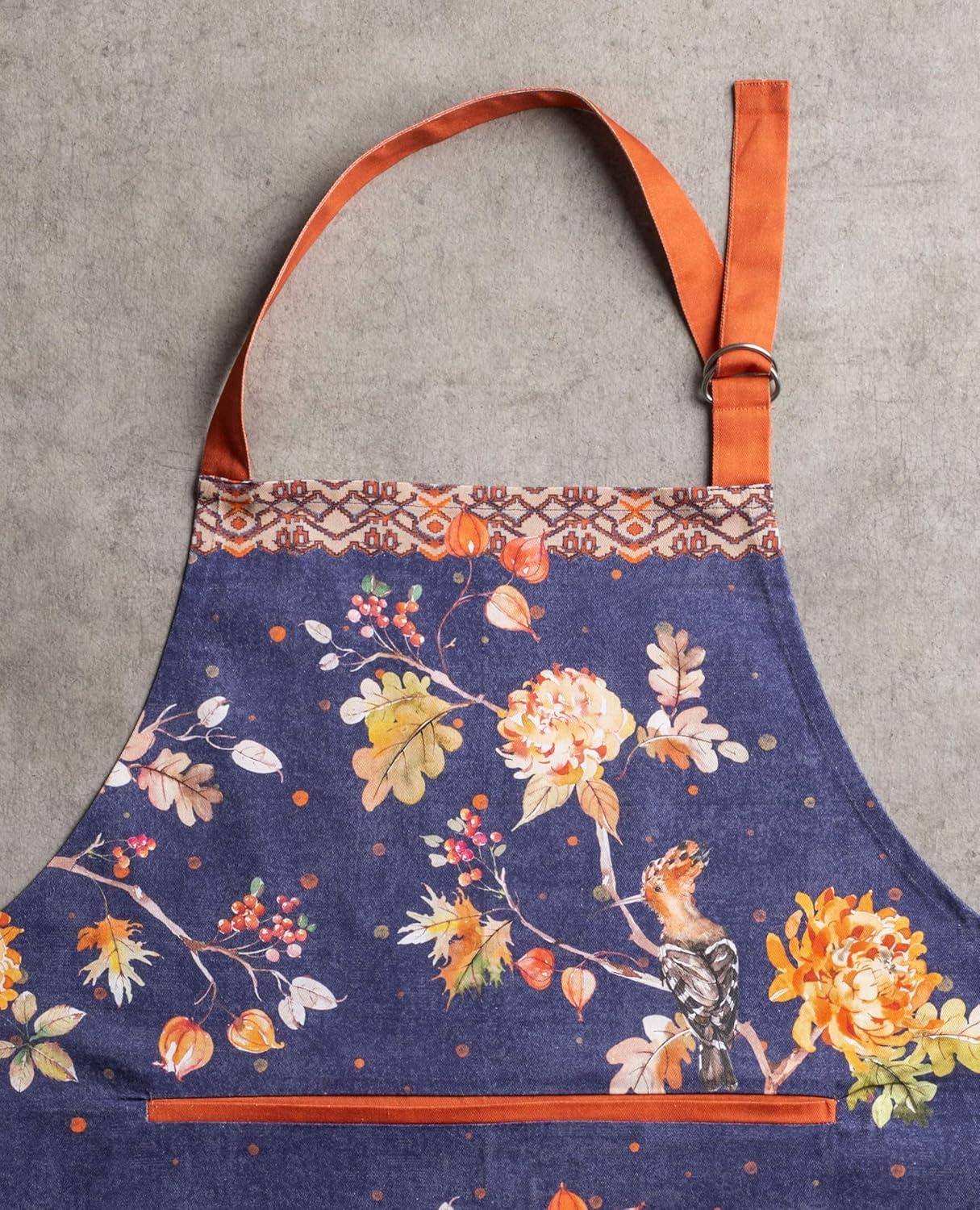 Maison d'Hermine 100% Cotton Apron for women with Pocket Kitchen Chef Apron for Men Cooking Gardening Server Waitress Maid