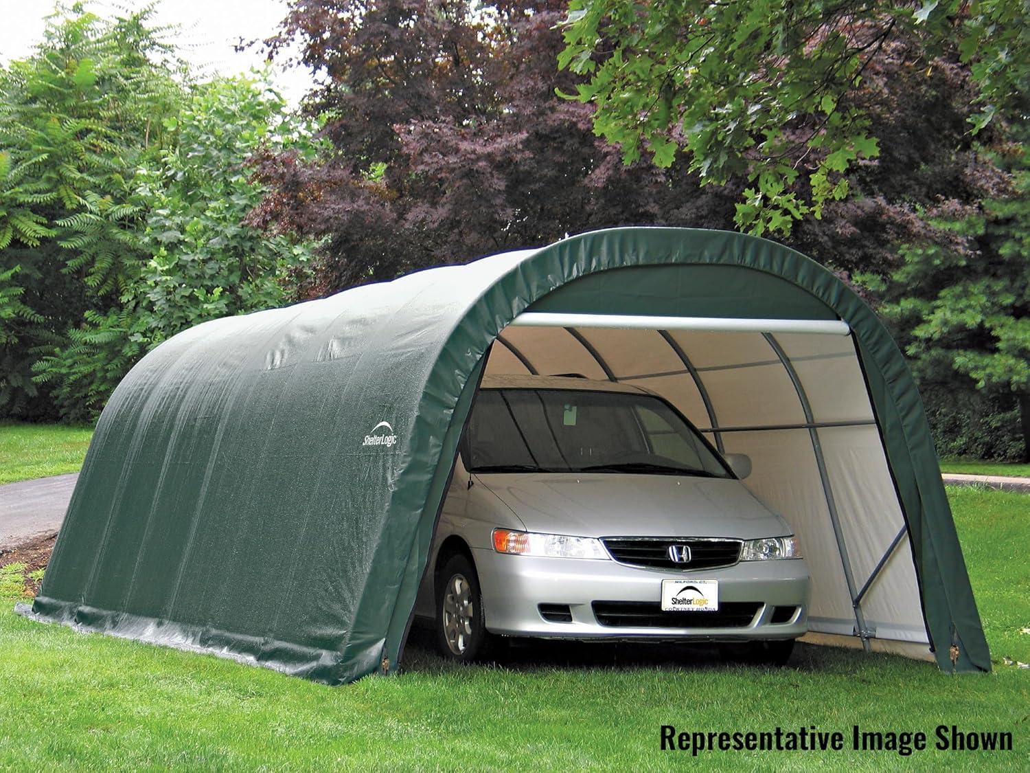 ShelterLogic Round Style Shelter, Green Cover