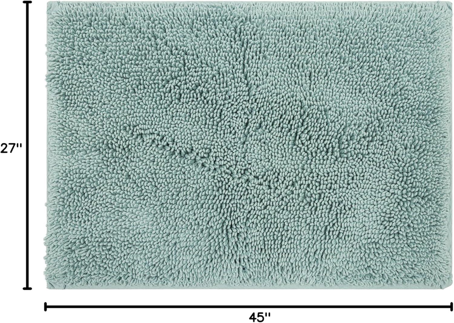 Classic Cotton Glacier Blue 2'3" x 3'9" Bath Mat