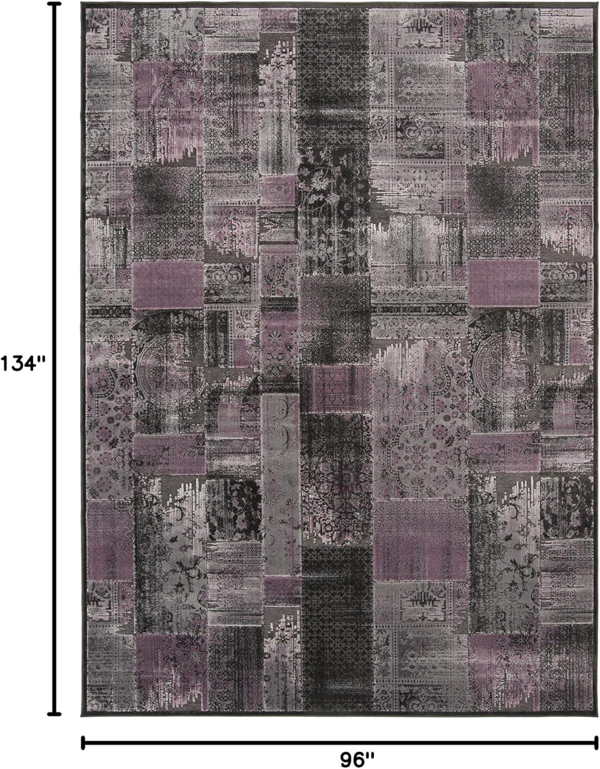 SAFAVIEH Paradise Gaila Abstract Floral Area Rug, Charcoal/Multi, 8' x 11'2"