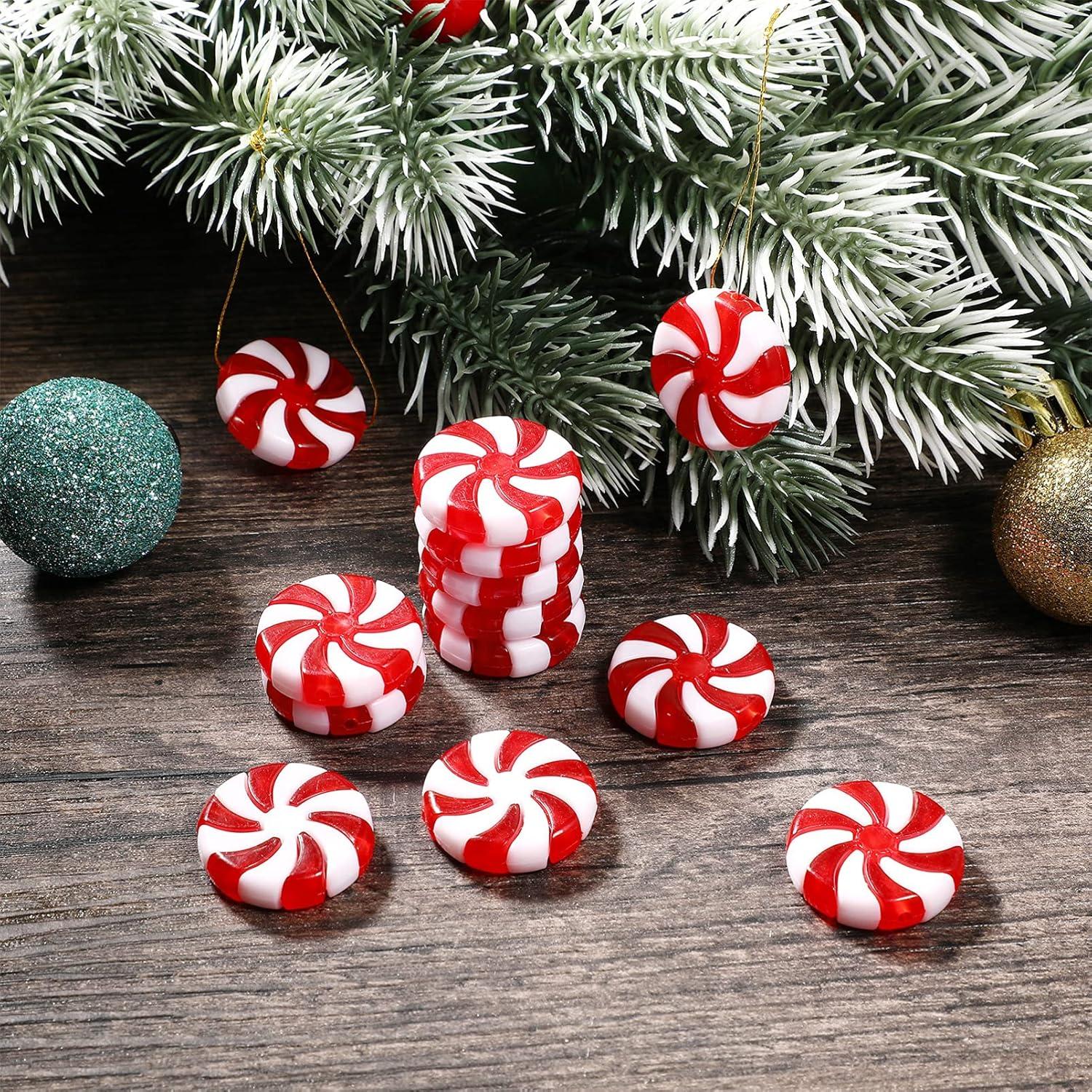 Gong KESYOO 50pcs Christmas Simulation Candies Decorations Christmas Tree Hanging Ornaments Acrylic Candy DIY Pendants