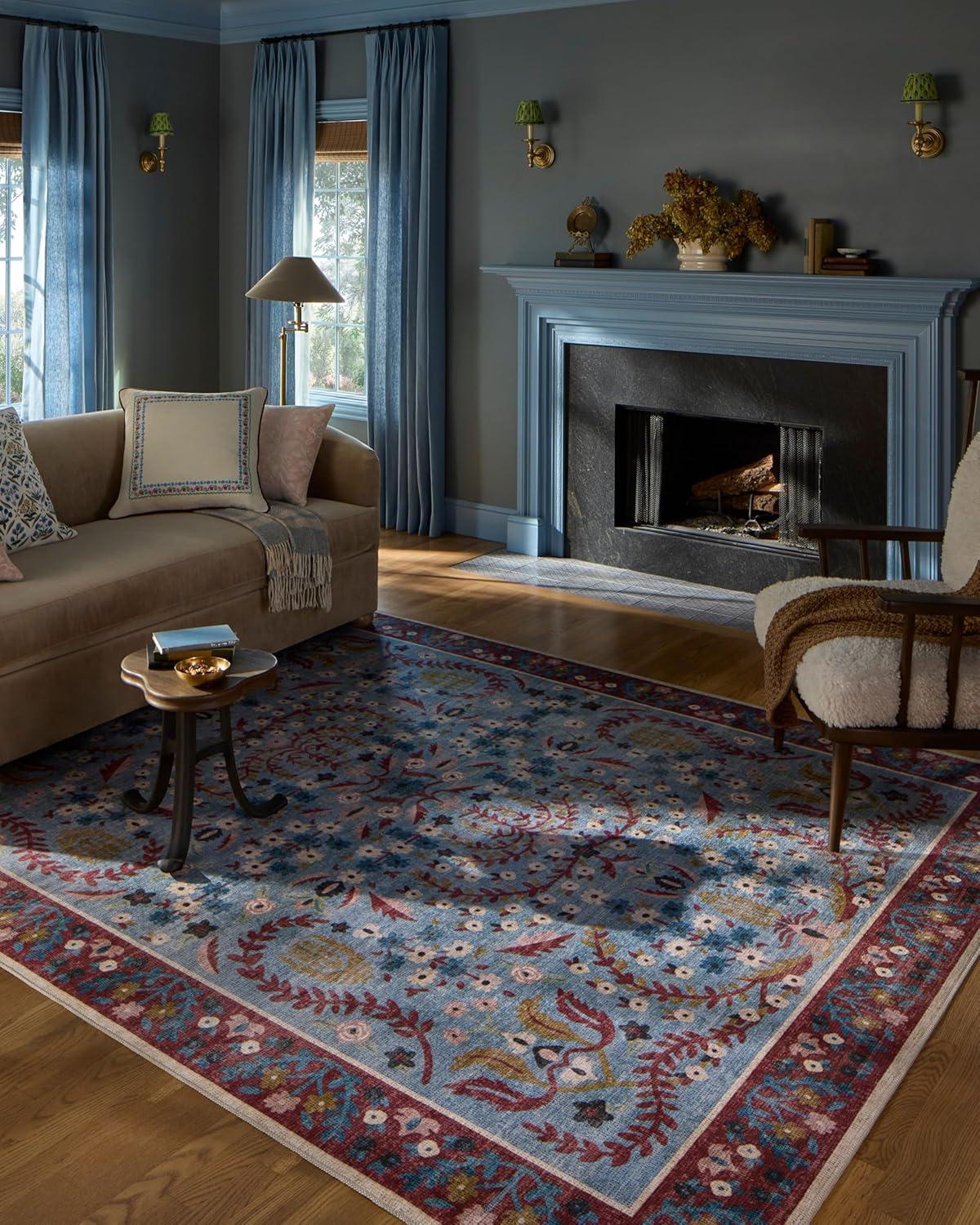 Rifle Paper Co. x Loloi Canopy Red / Blue Area Rug
