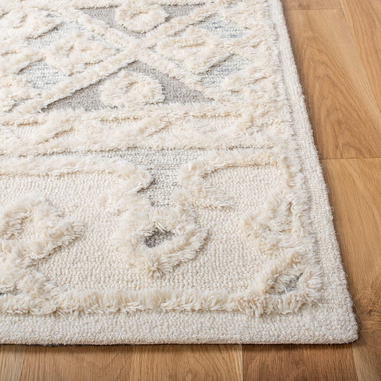 Metro MET110 Hand Tufted Indoor Area Rug - Ivory/Grey - 8'x10' - Safavieh